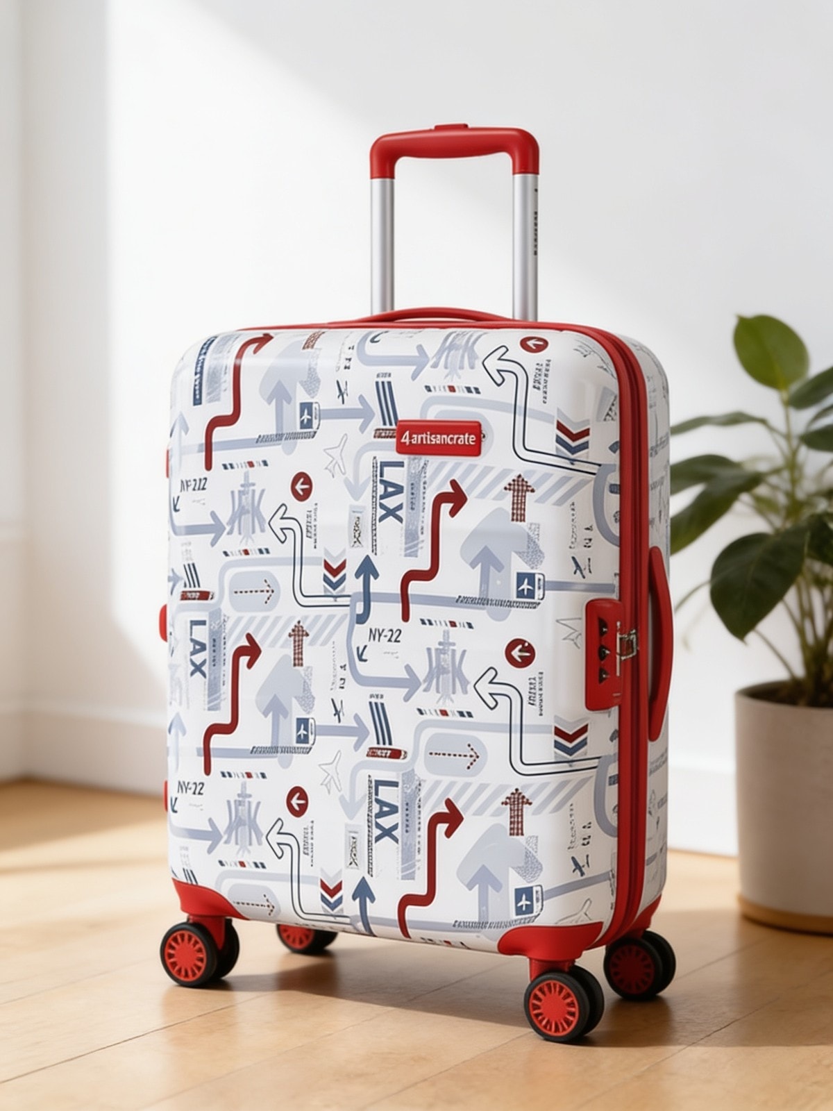 JFK Hard Luggage Trolley Duo Red — corporate gift with your logo | ZYFTT