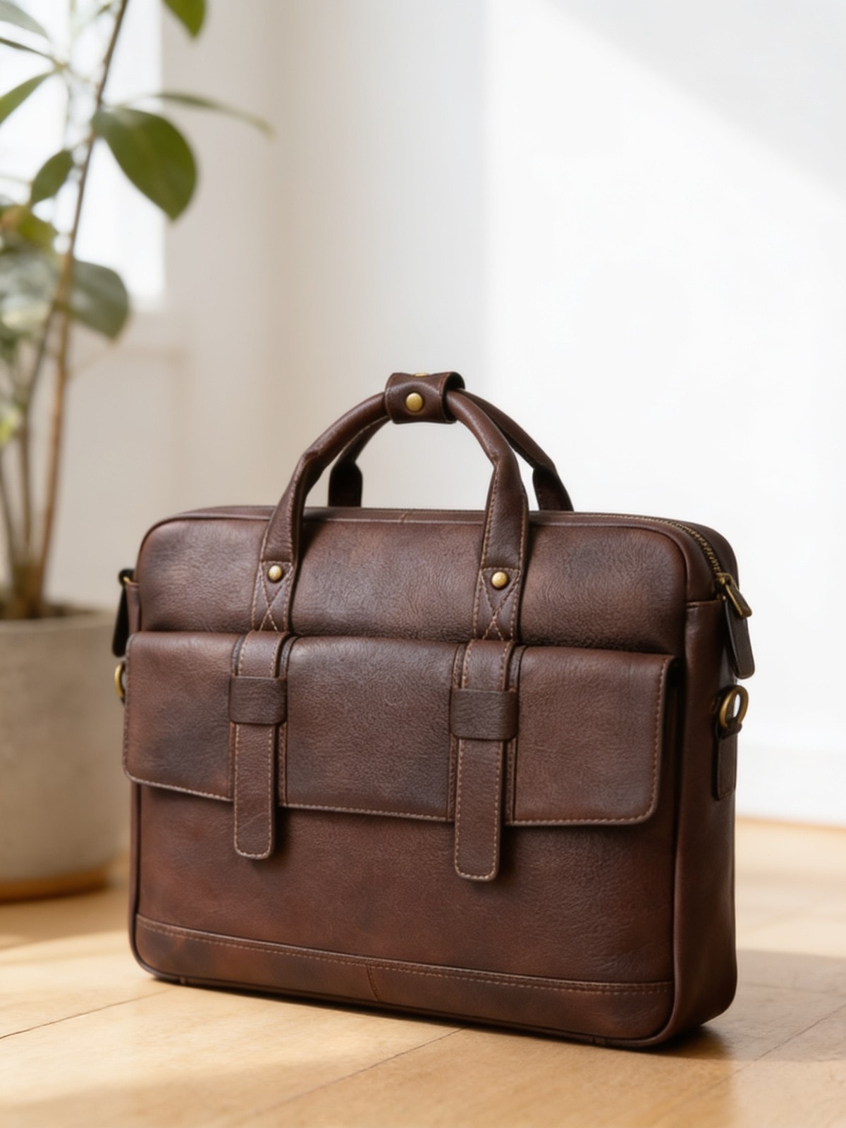 Artisan Pure Leather Laptop Bag — corporate gift with your logo | ZYFTT