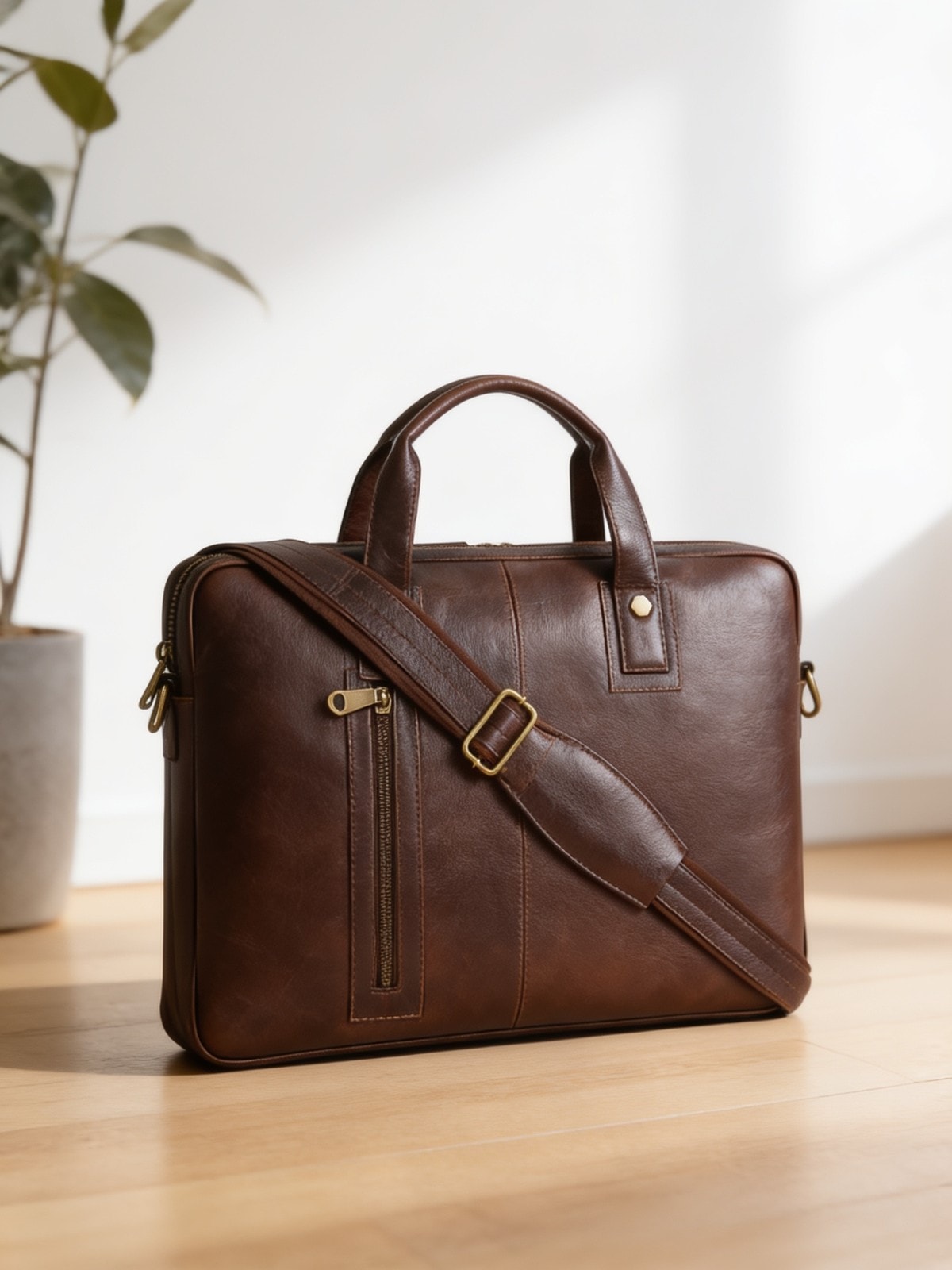 Pinnacle Executive Pure Leather Laptop Bag — corporate gift with your logo | ZYFTT