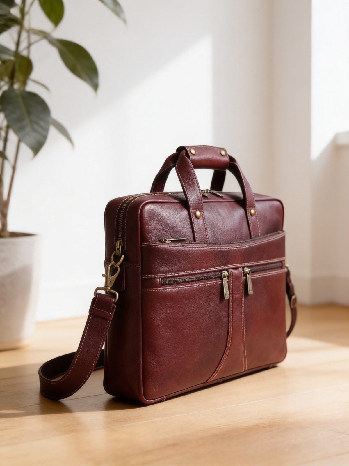 Prestige Carrier Pure Leather Laptop bag — corporate gift with your logo | ZYFTT