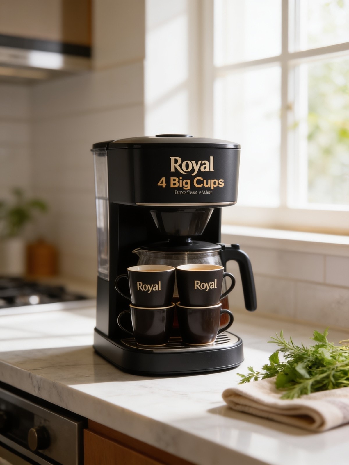 Royal 4 Big Cups Drip Coffee Maker — corporate gift with your logo | ZYFTT