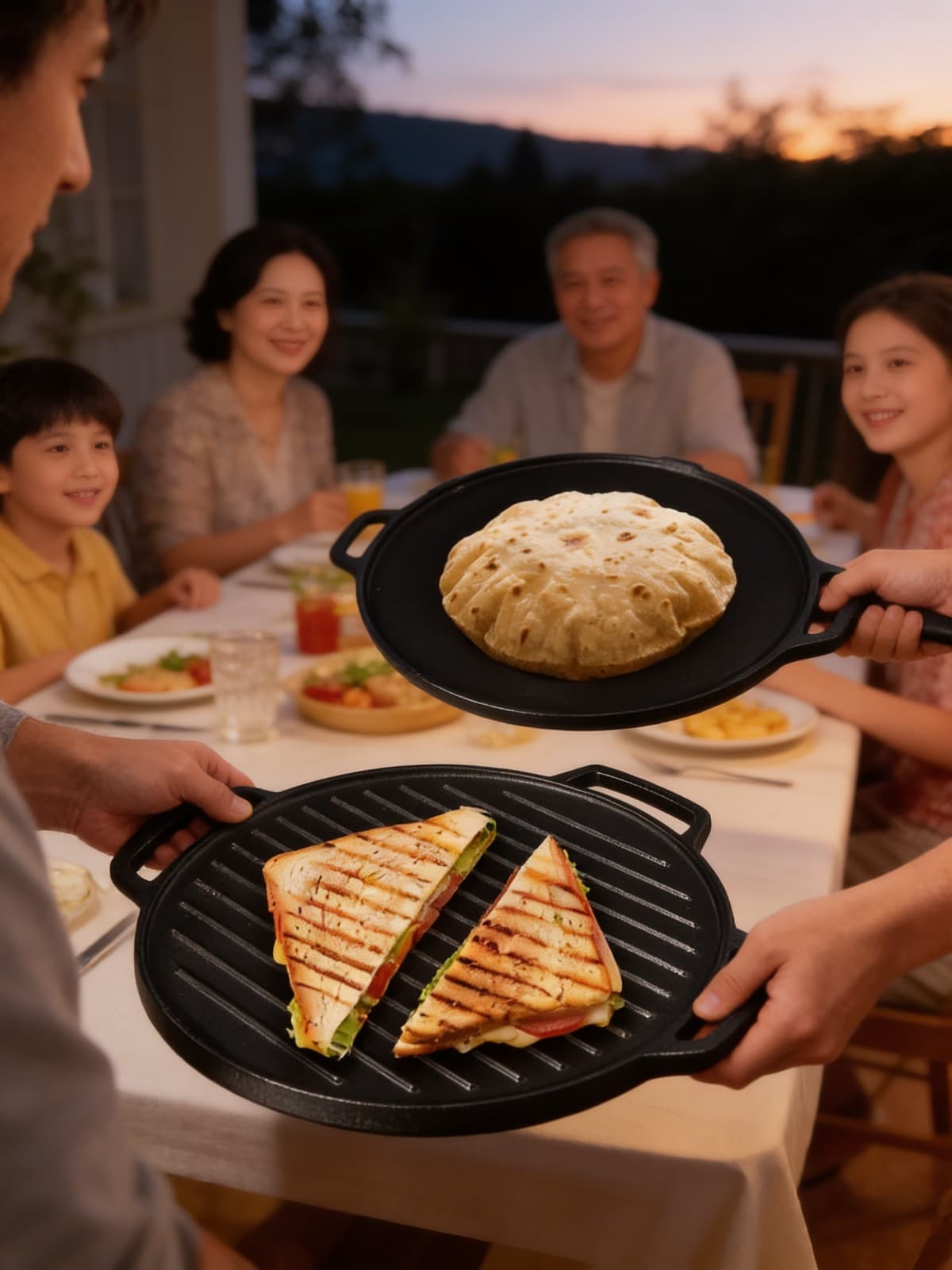 Cast Iron 2-in-1 Griddle (Grill Pan + Tawa) 27cm alternate