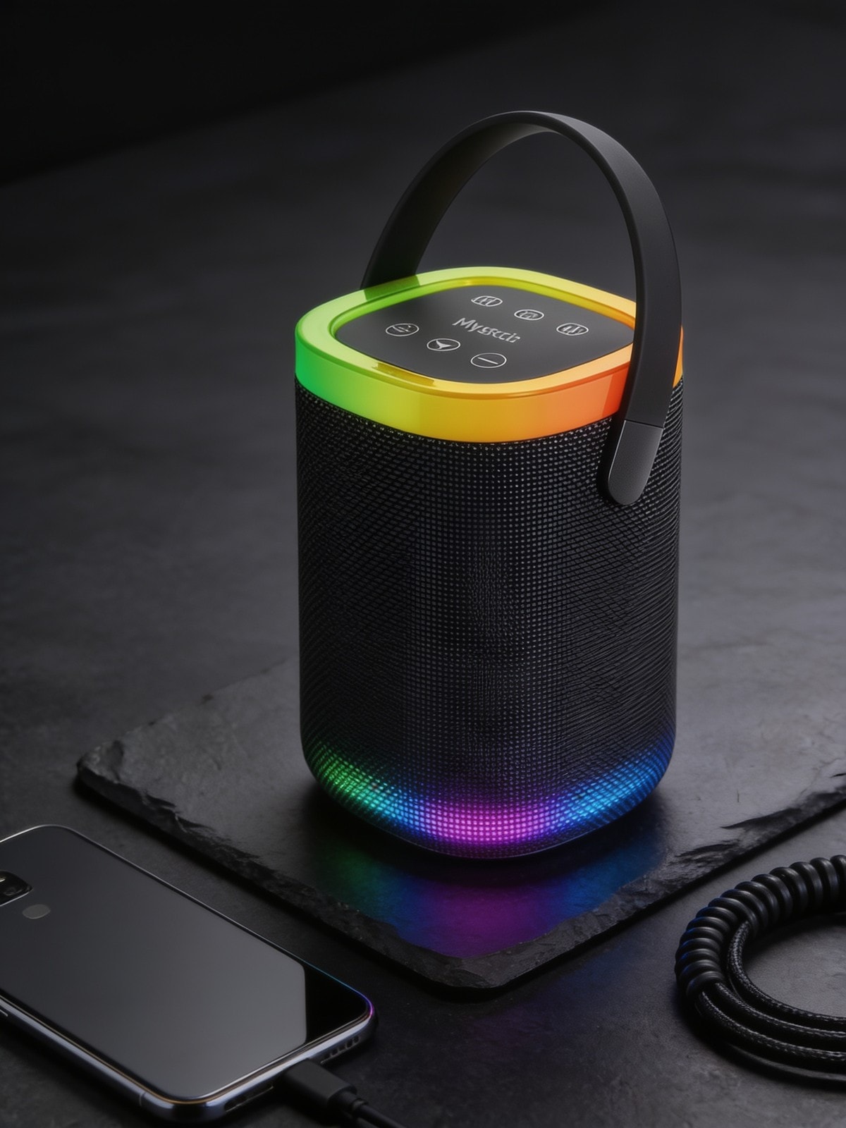 Mystic 10W Portable Bluetooth Speaker with RGB Lights — corporate gift with your logo | ZYFTT