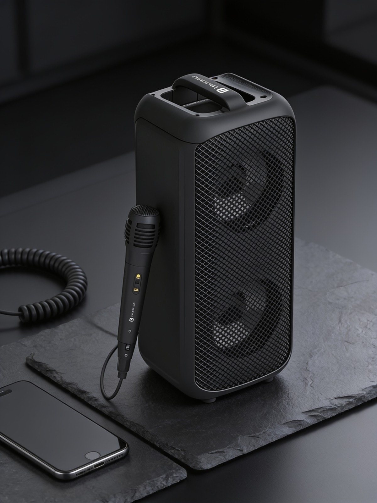 Rumble 25W Party Speaker With Wiredkaraoke Mic — corporate gift with your logo | ZYFTT