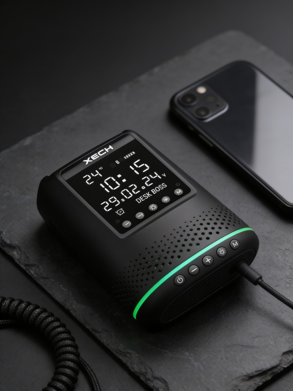 Desk Boss Dark Edition Multifunctional Wireless Speaker — corporate gift with your logo | ZYFTT