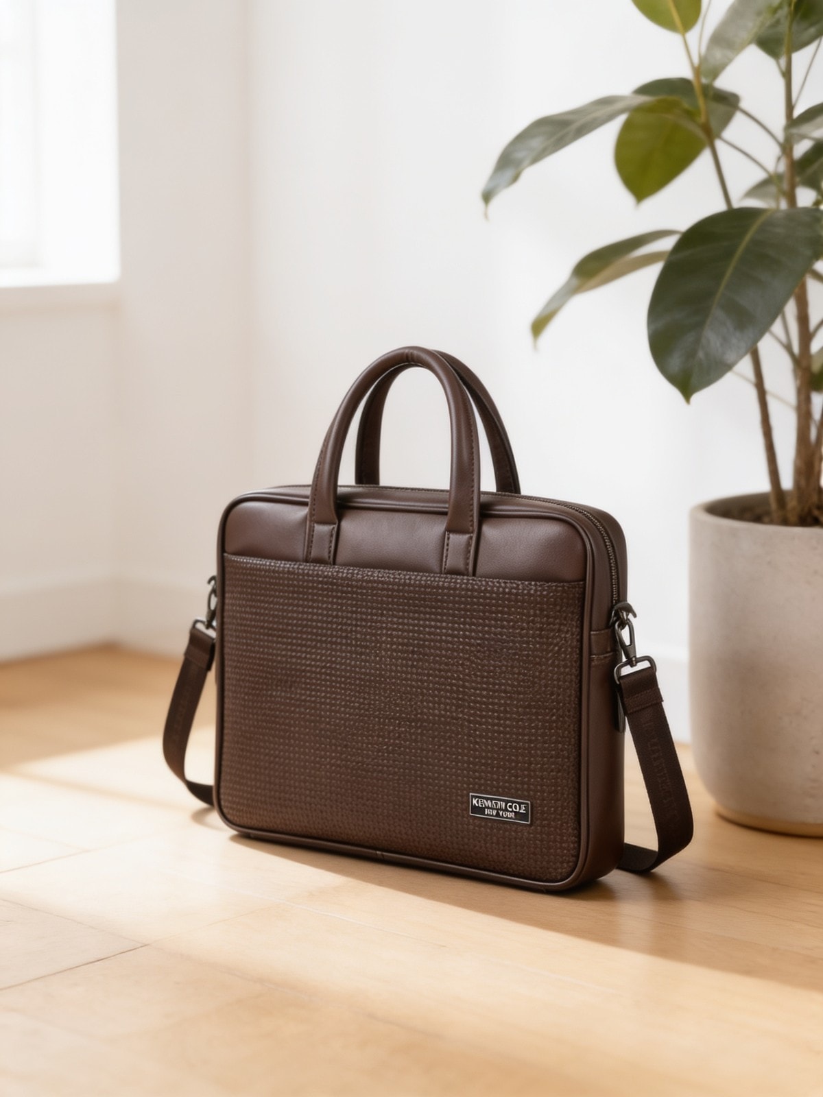Smile Brown Laptop Bag — corporate gift with your logo | ZYFTT