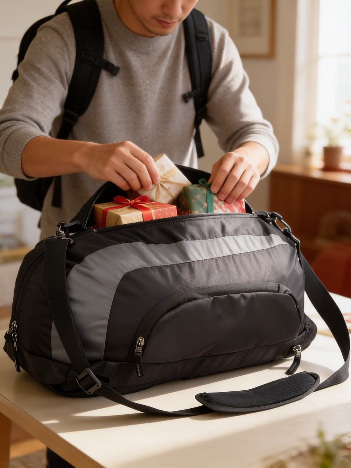 Multipurpose Sling Duffle Bag Convertible To Backpack alternate