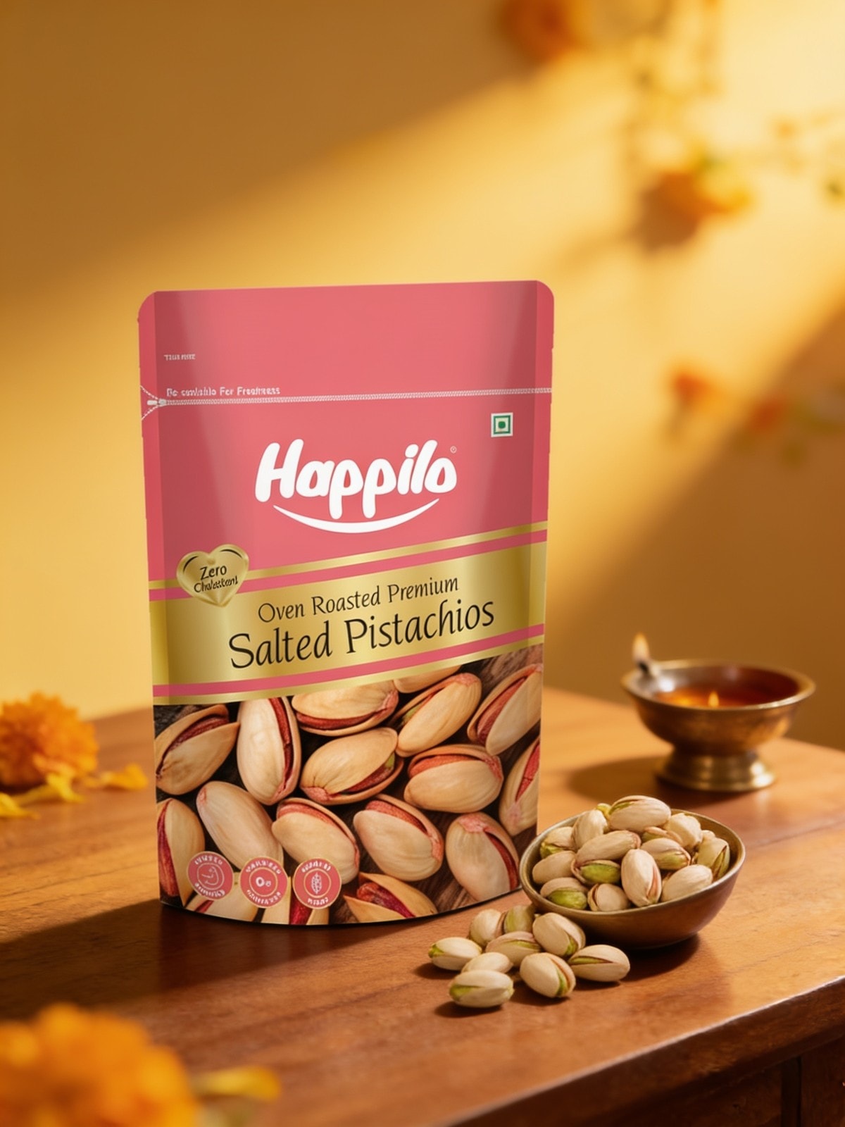 Happilo Premium Oven Roasted & Salted Pistachios 200g — corporate gift with your logo | ZYFTT