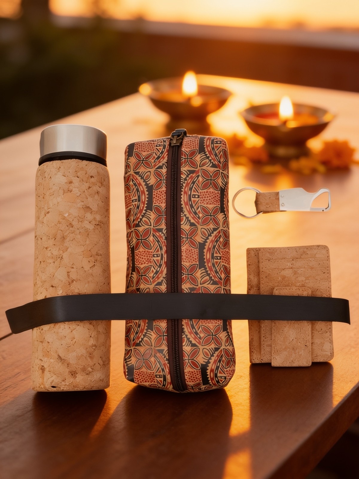 Eco-Friendly Cork Gift Set Combo 42 — corporate gift with your logo | ZYFTT