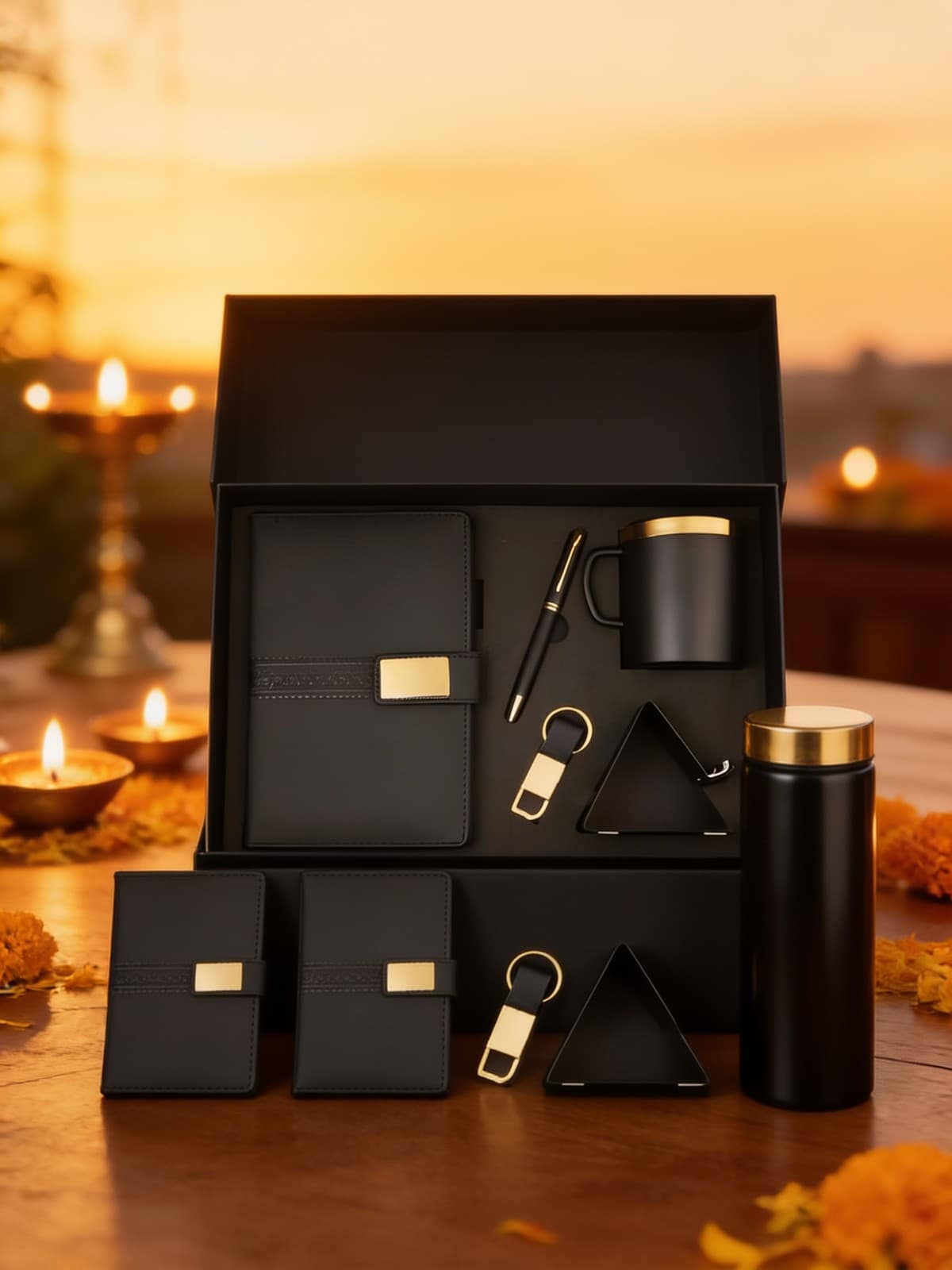 Classic Black Executive Gift Set – 5-in-1 Combo