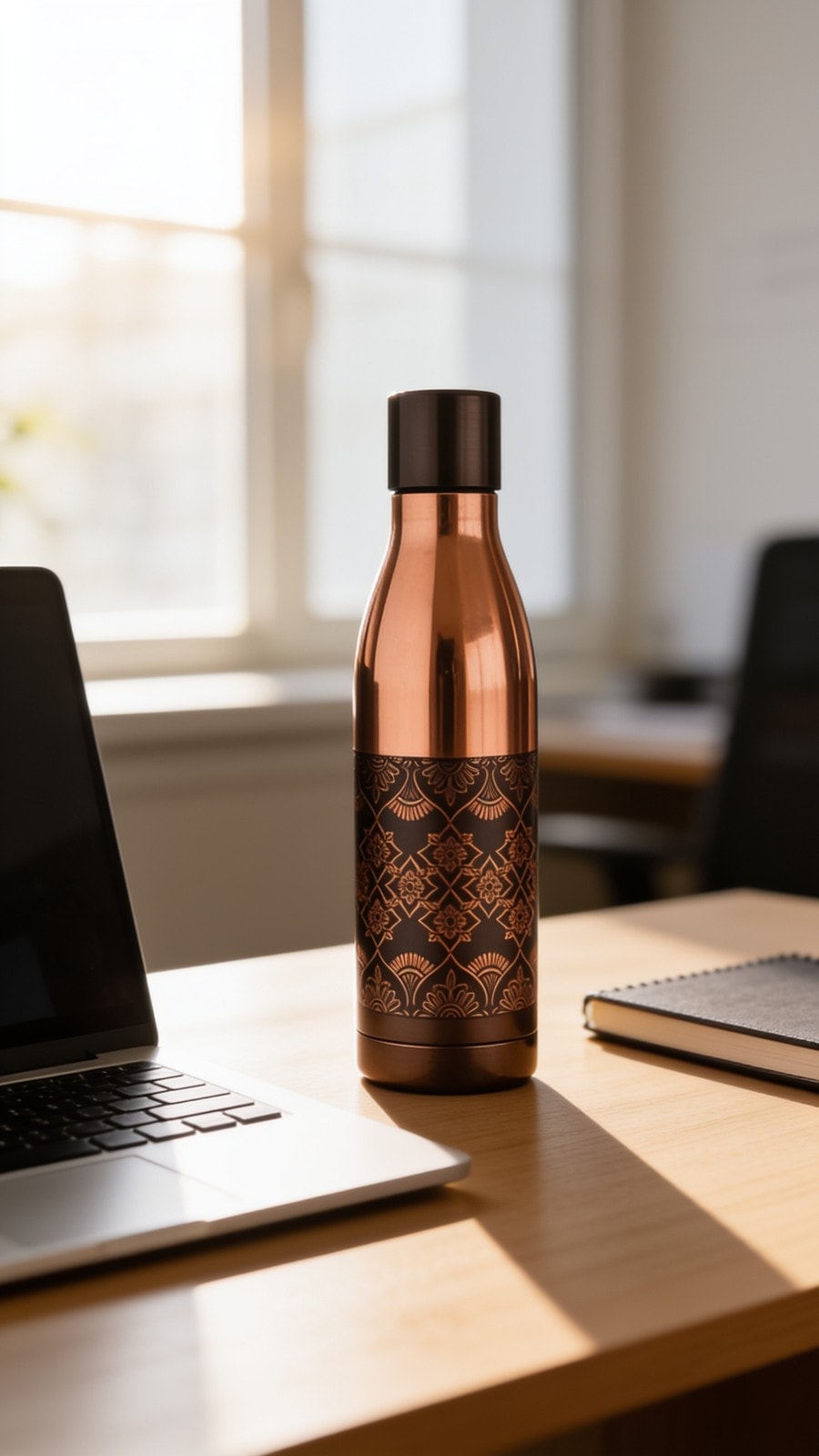 Tavya Designer Copper Bottle – Glossy Finish — corporate gift with your logo | ZYFTT