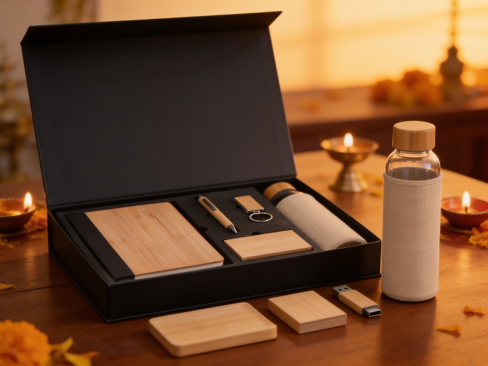 Eco Bamboo Executive Gift Set – 5-in-1 Combo — corporate gift with your logo | ZYFTT