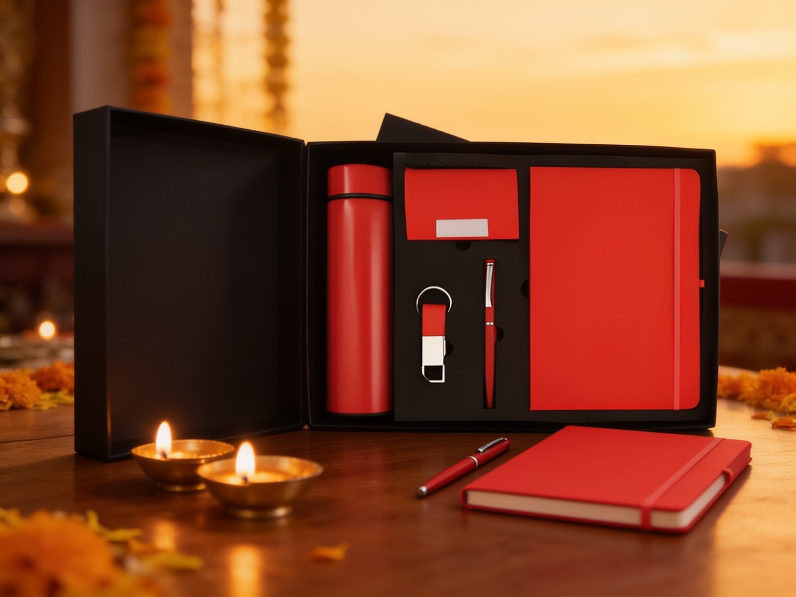 Classic Red Corporate Gift Set (4-in-1) — corporate gift with your logo | ZYFTT