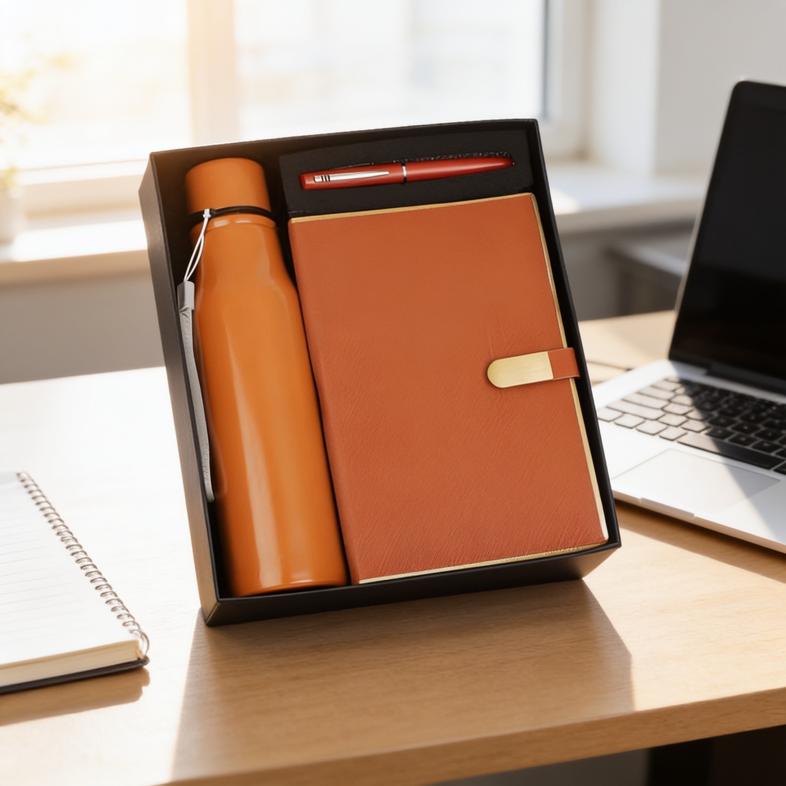 Bottle Diary Pen Set - Orange — corporate gift with your logo | ZYFTT
