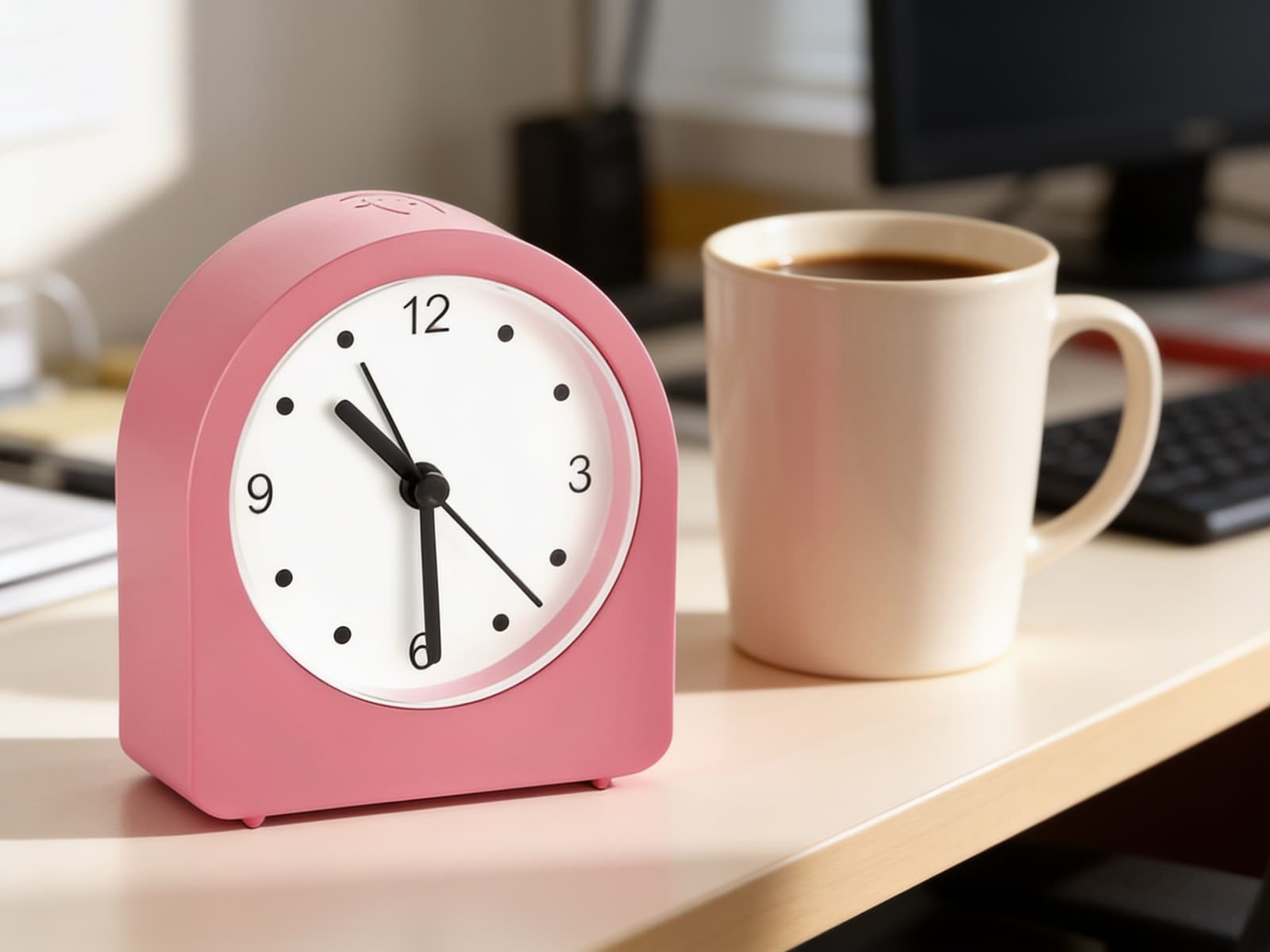 Night lamp clock with Alarm and Super Sweep movement | Rechargeable Lamp | 3 Level backlight