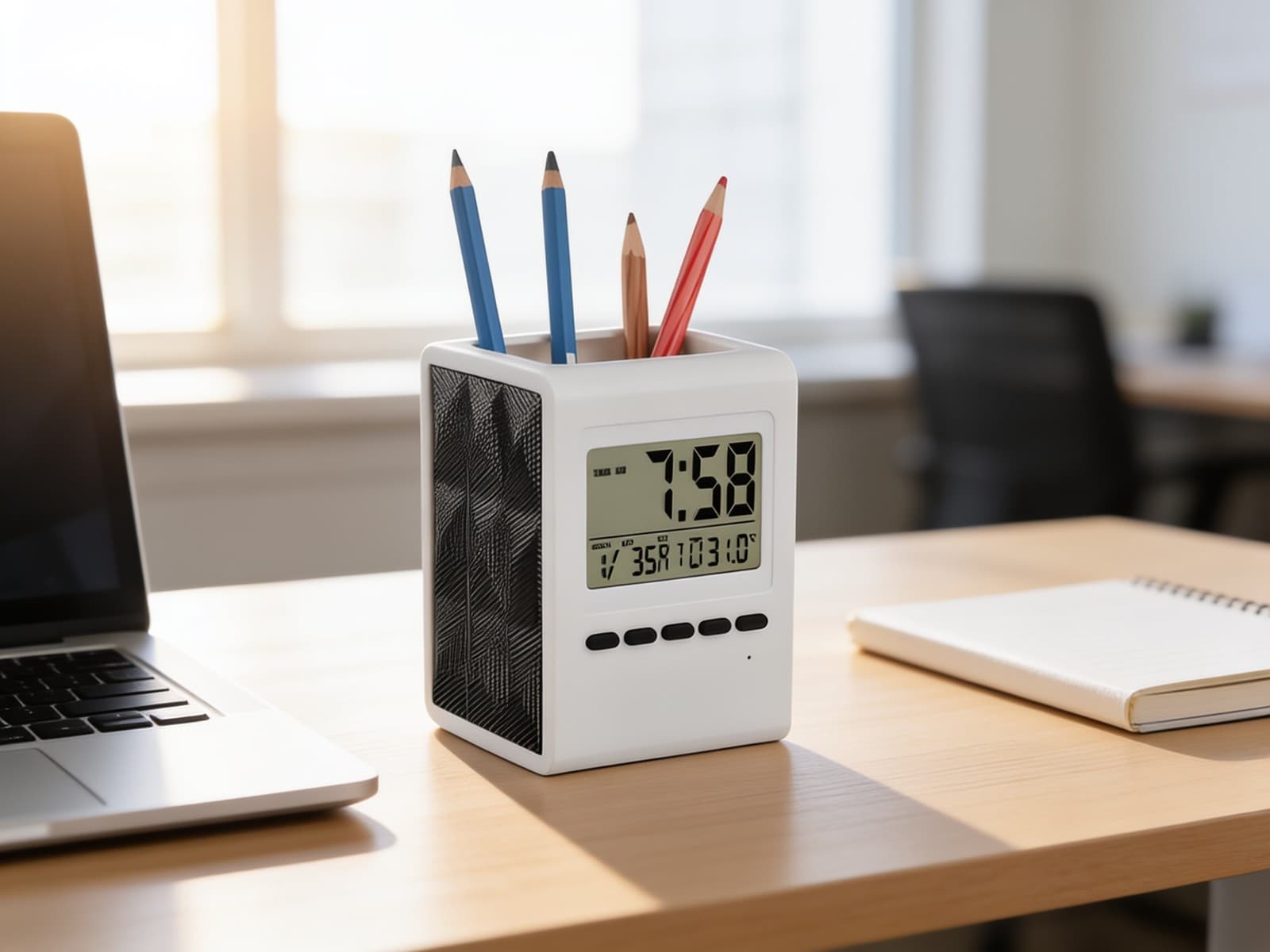 Tumbler with Digital Clock and Temperature | Unique Pyramid Design