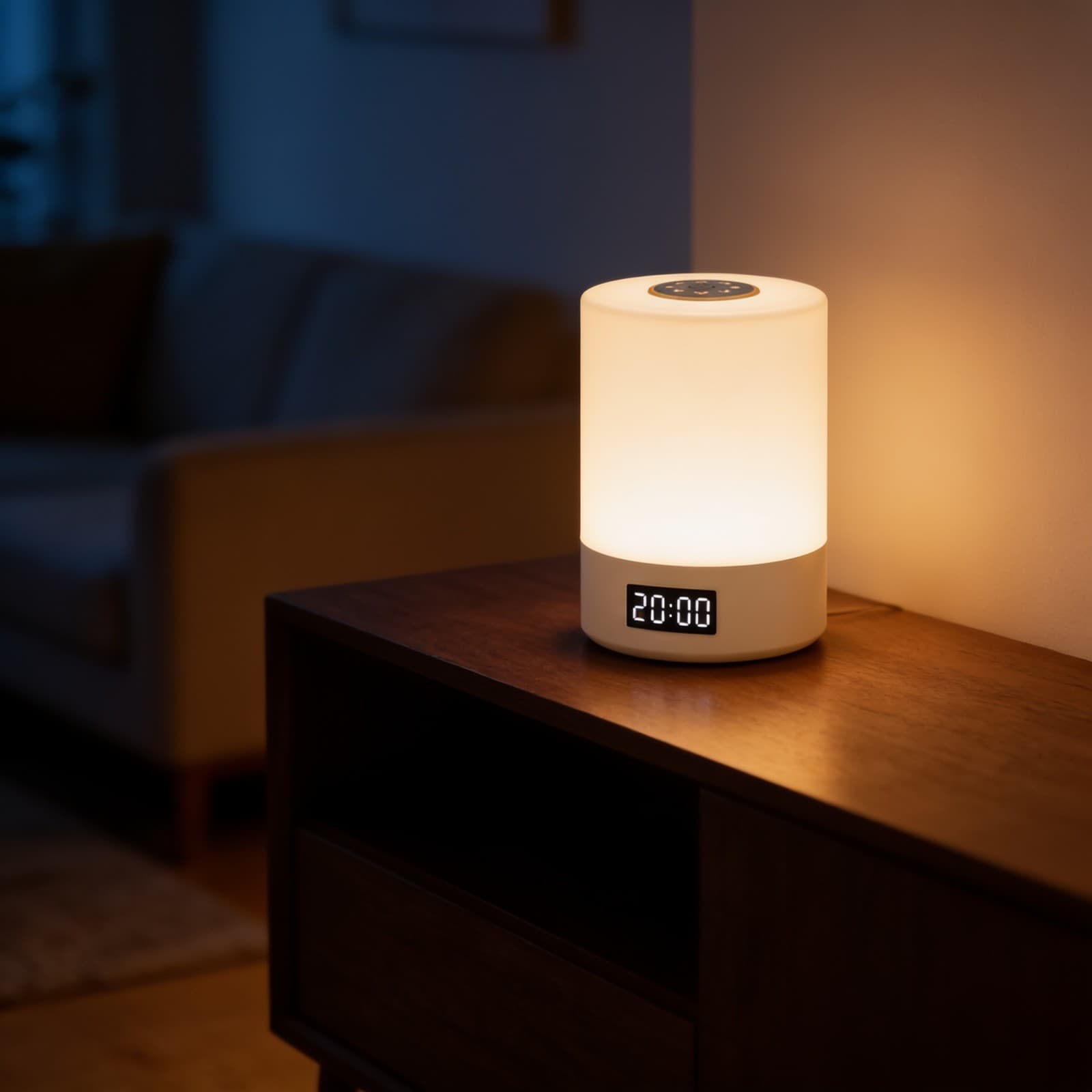 Gleam TimeSphere: Soft touch Rechargeable Night Lamp