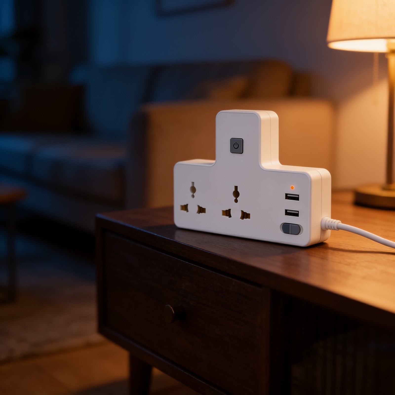 Power Strip with USB ports & Night Lamp — corporate gift with your logo | ZYFTT
