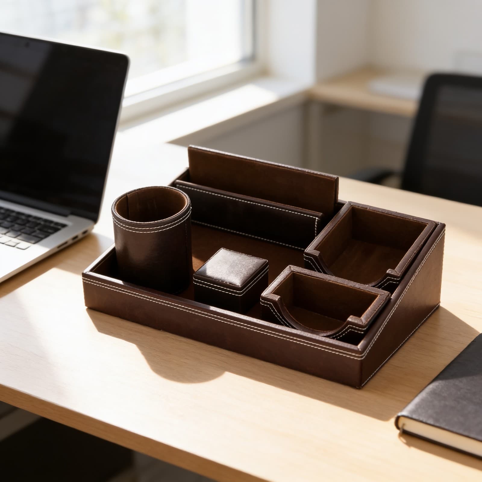 OG 13 Brown PU leather finish Utility Organizer