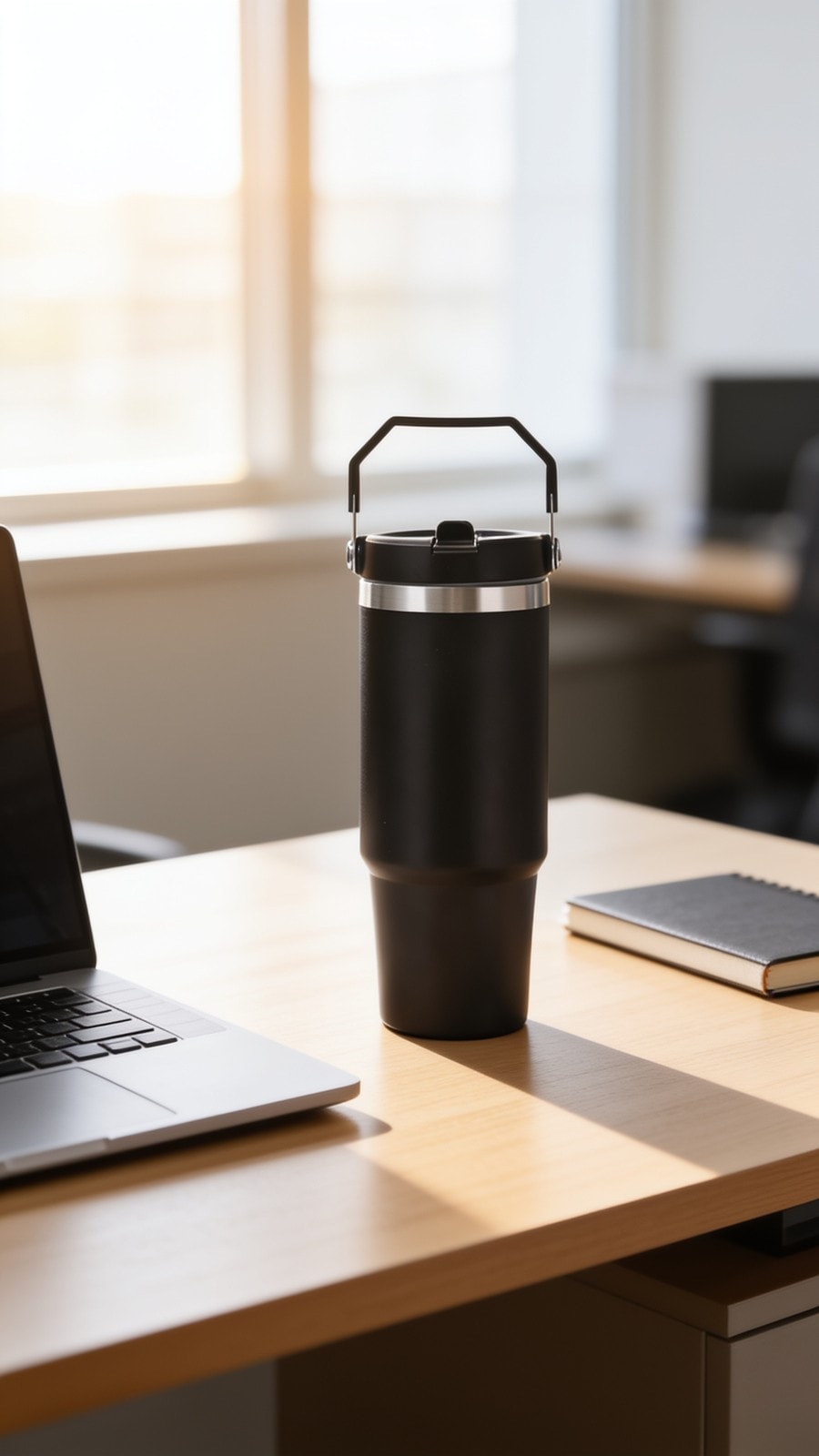 Carter Stainless Steel Travel Mug With Handle — corporate gift with your logo | ZYFTT