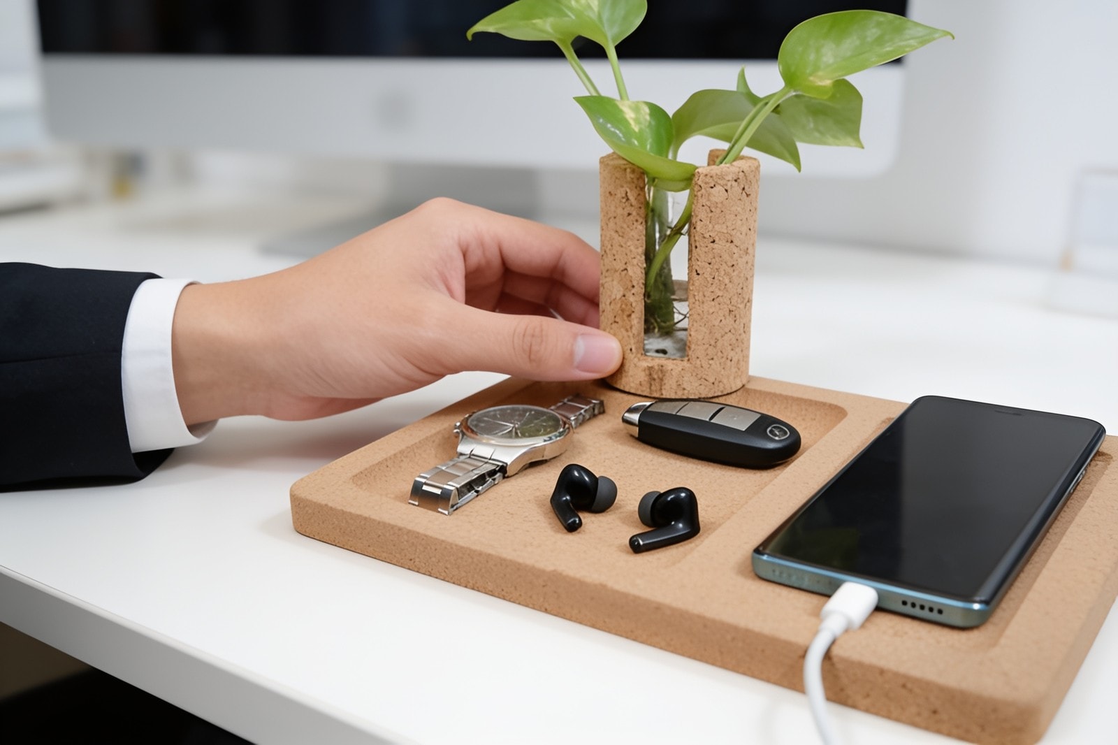 Cork Desk Organizer — corporate gift with your logo | ZYFTT