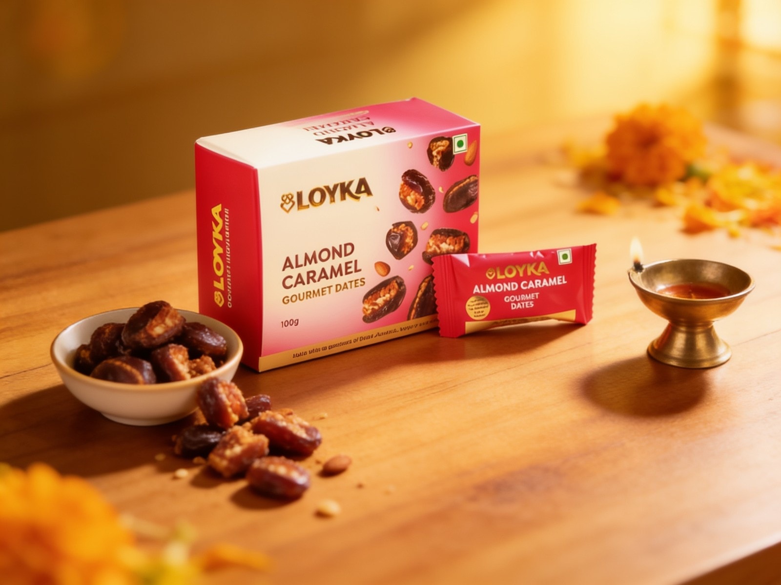 Almond Caramel Gourmet Dates Box — corporate gift with your logo | ZYFTT