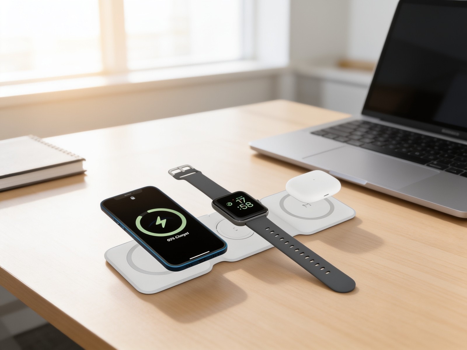 Aerosync Tripad 3 in 1 Wireless Charger — corporate gift with your logo | ZYFTT