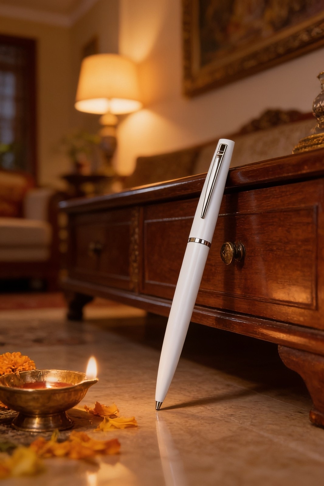 White Executive Pen — corporate gift with your logo | ZYFTT