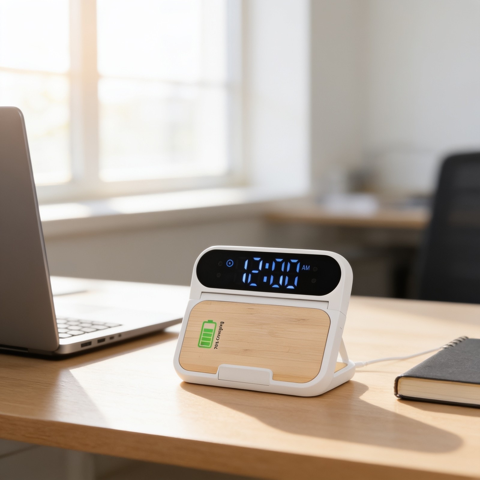 Snooze Clock With Alarm Wireless Charger — corporate gift with your logo | ZYFTT