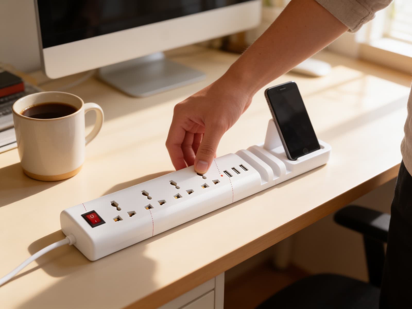Power Board: Multi point extension board with USB ports and phone stand alternate
