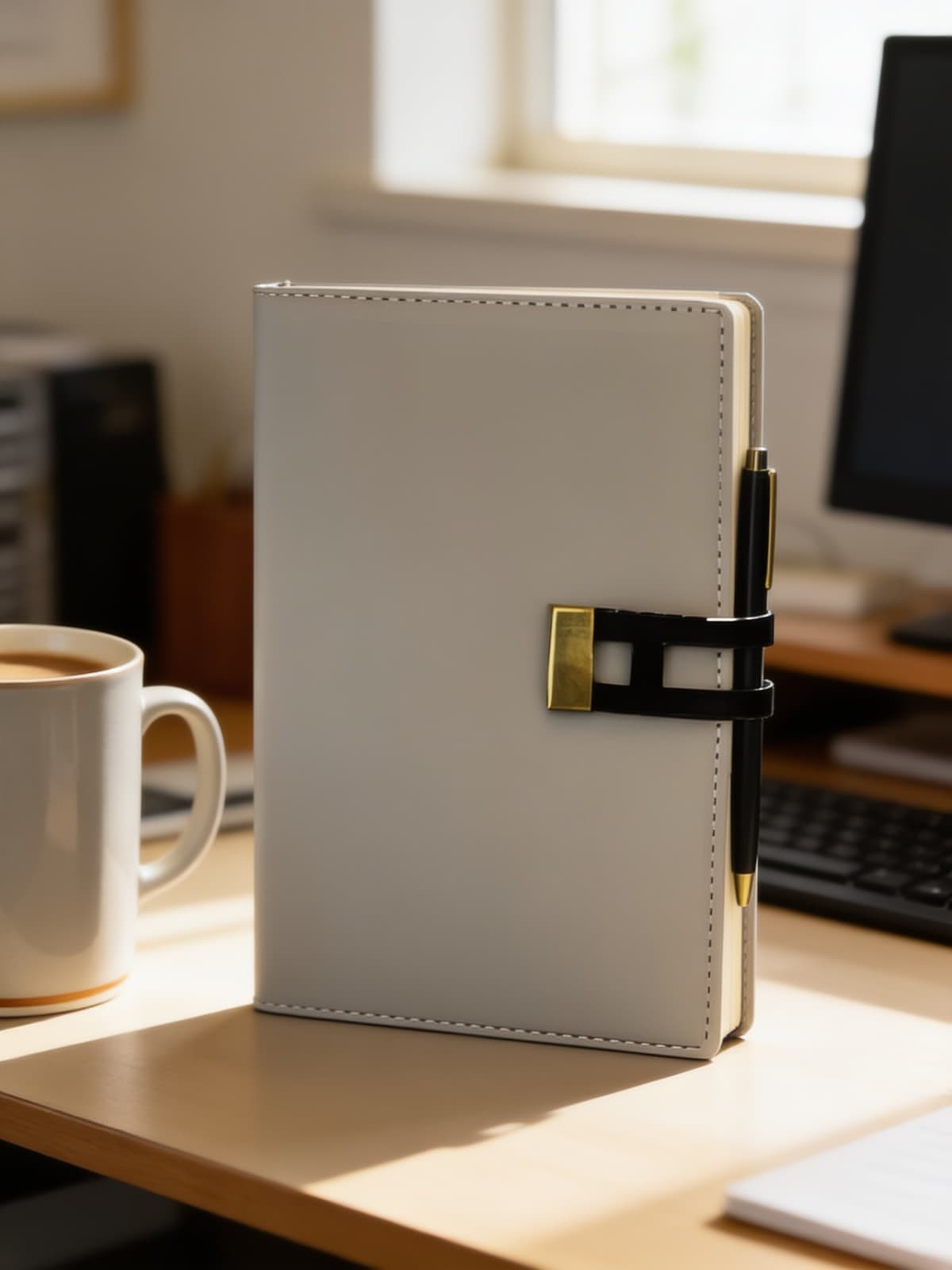 A5 Notebook Designer Buckle Closure with Pen Holder on side alternate