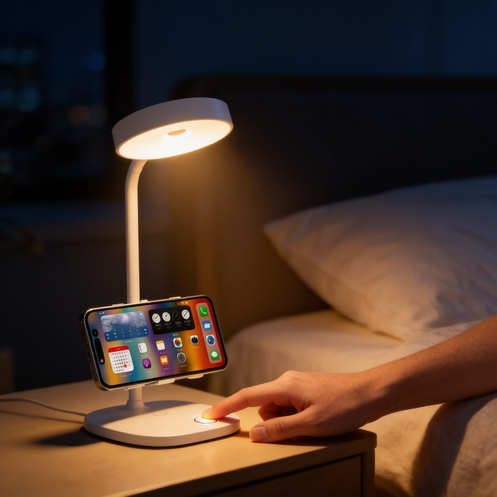 Brighto Square: Rechargeable LED Lamp with Mobile stand — corporate gift with your logo | ZYFTT
