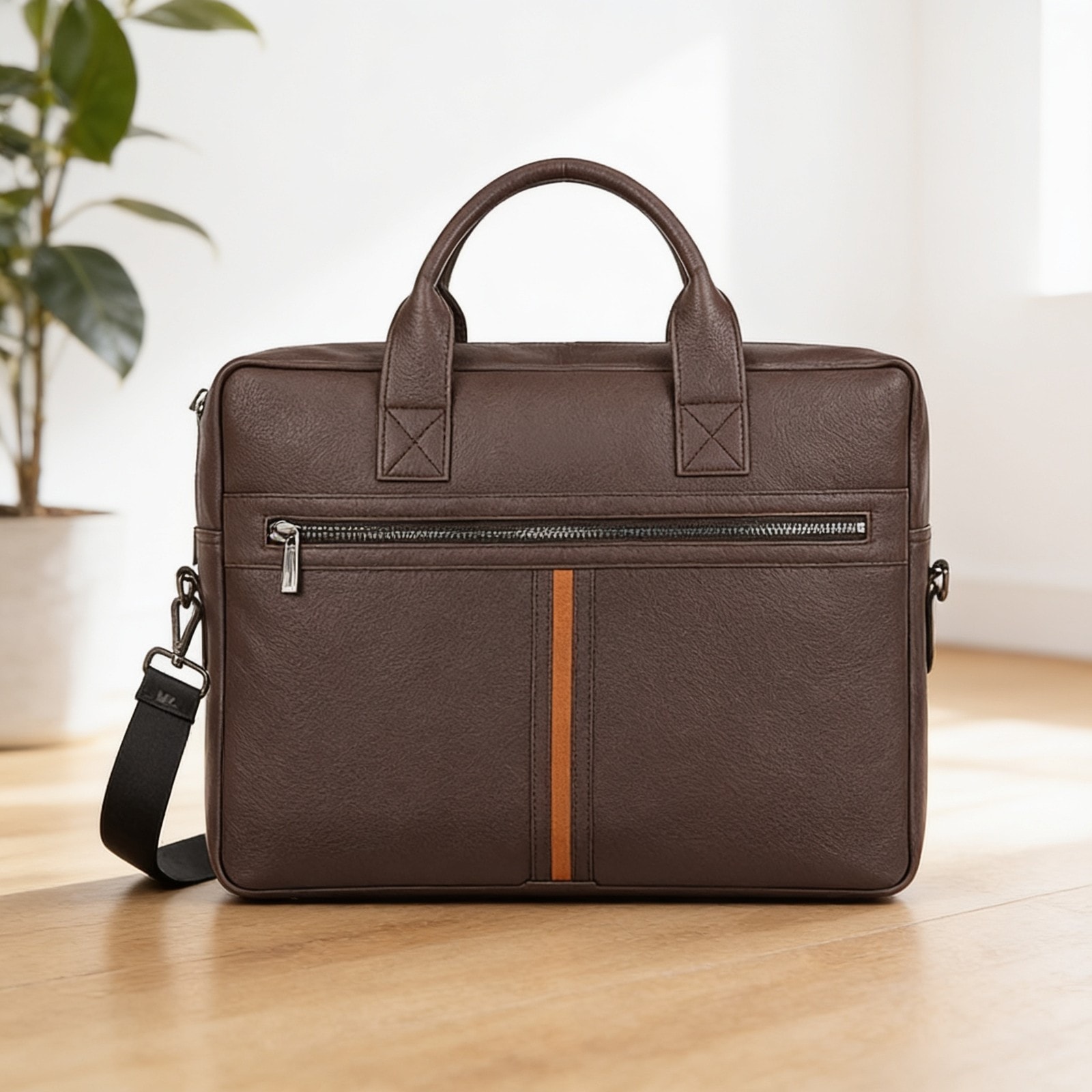 Pyramid Brown Laptop Bag — corporate gift with your logo | ZYFTT