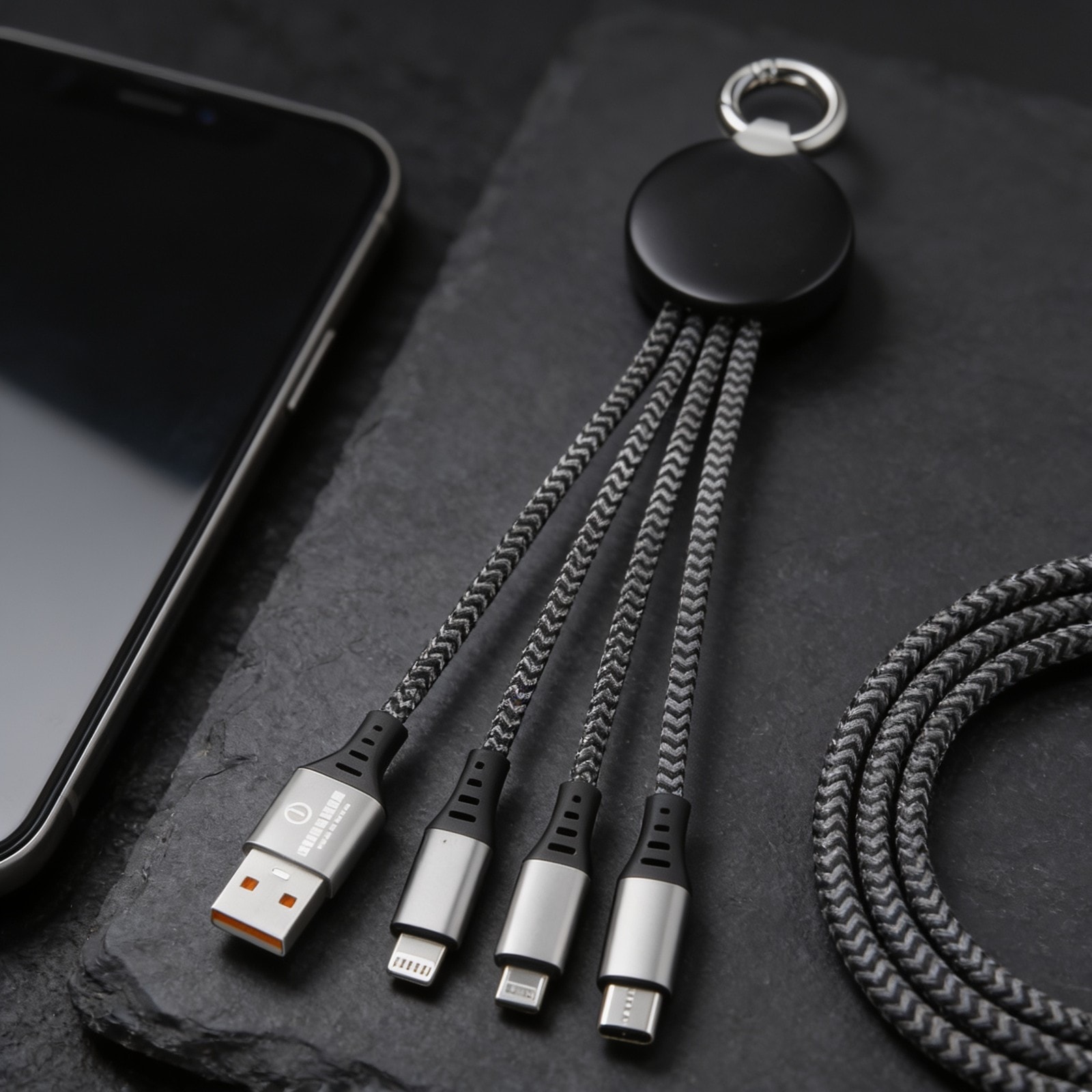 Glowchrg 3-in-1 Charging Cable with Glow Lite — corporate gift with your logo | ZYFTT
