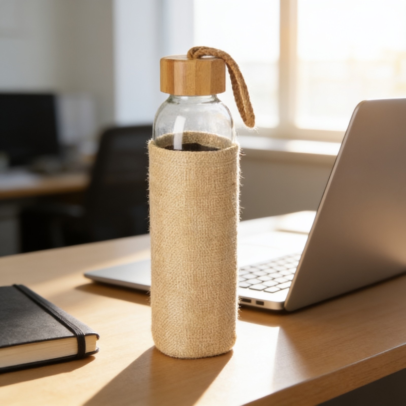 Eco Goblet Glass Bottle + Sleeve 520ml — corporate gift with your logo | ZYFTT