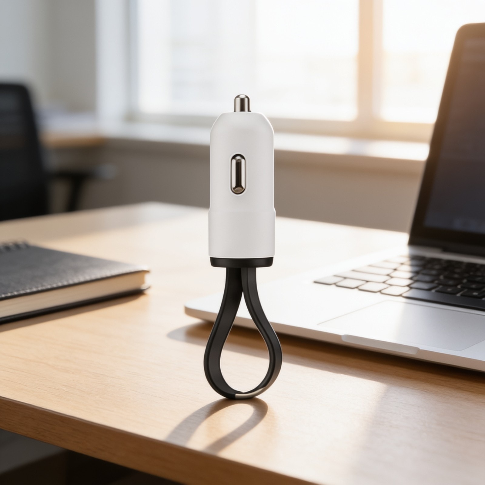 Car charger with keychain and charging cable — corporate gift with your logo | ZYFTT