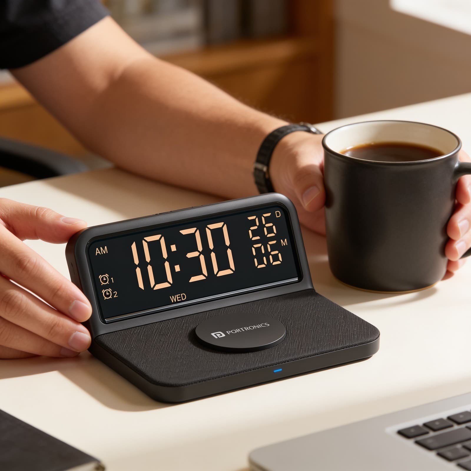 Freedom 4E 15W Wireless Charging With Digital Alarm Clock alternate