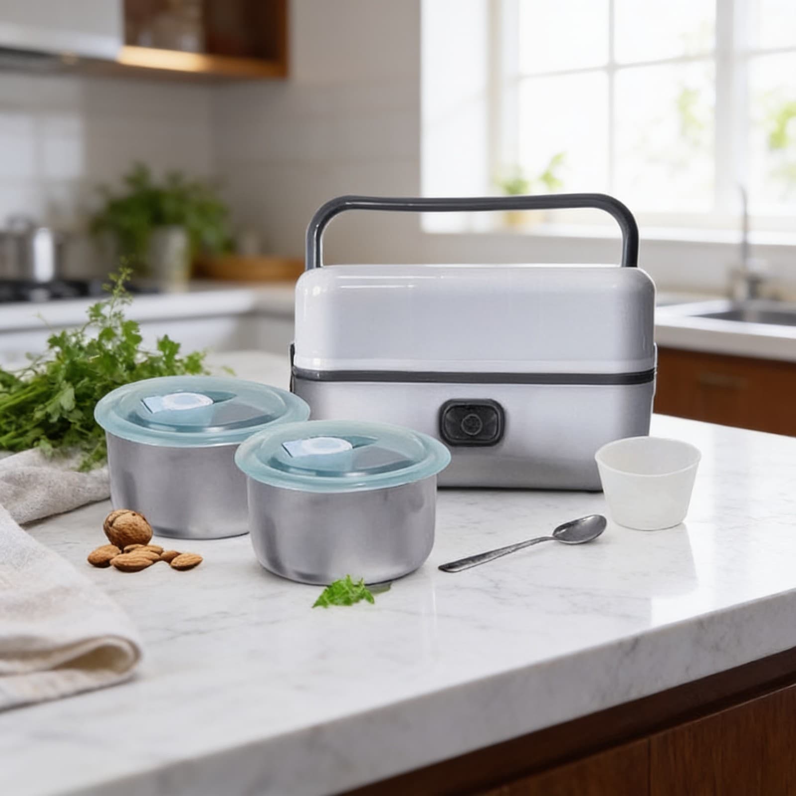 WarmTiffin Duo Electric Lunch Box with Dual Containers