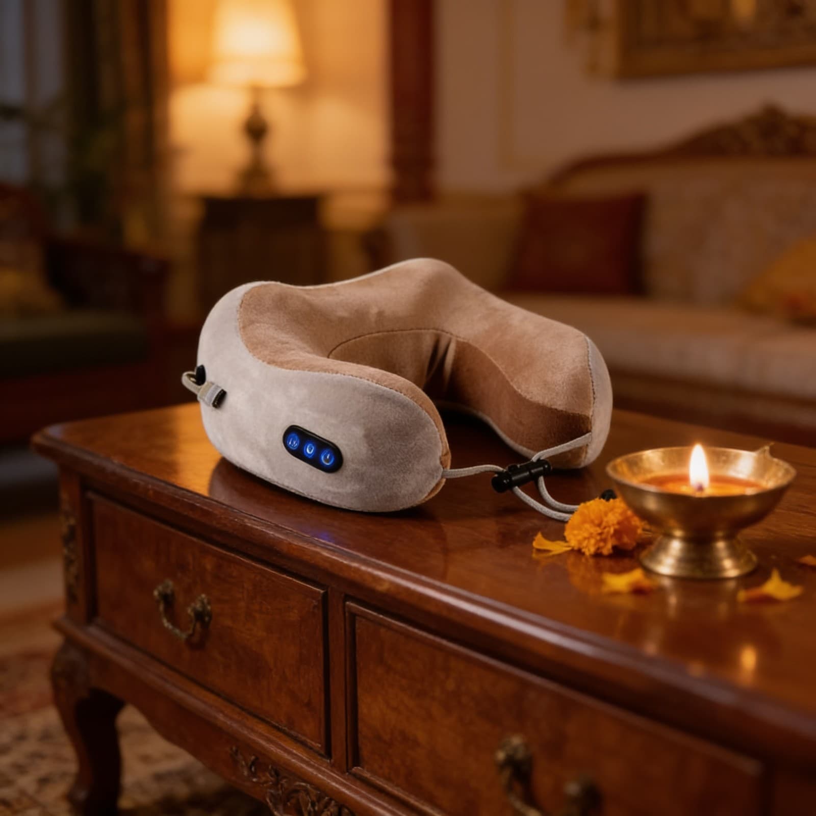 Rechargeble U-Shaped Travel Neck Massage Pillow