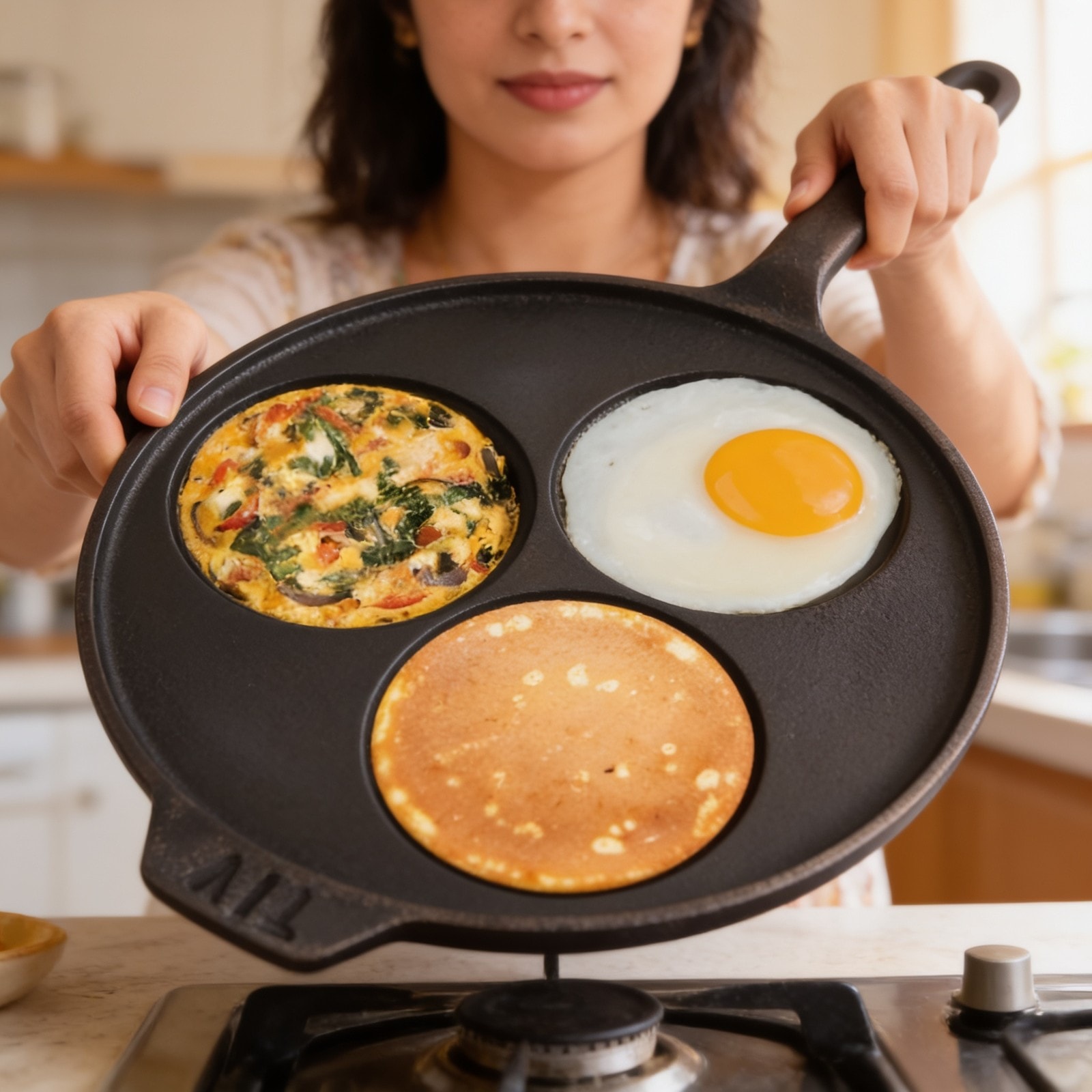Cast Iron Uttapam/ Set Dosa Tawa 23cm — corporate gift with your logo | ZYFTT
