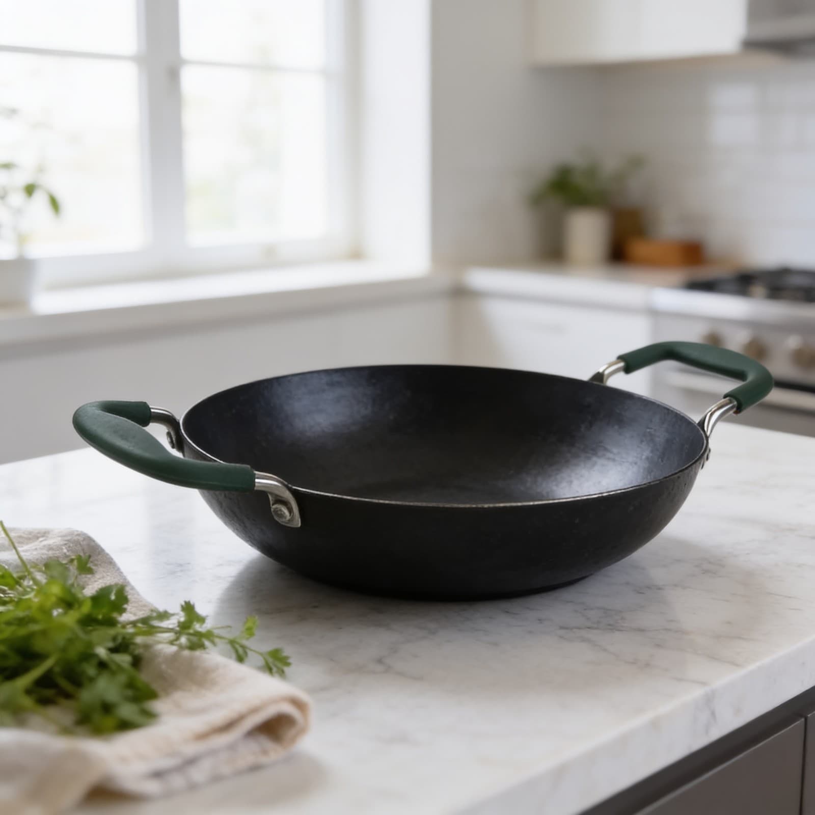 100% Pure Sheet Iron Kadai/ Jalebi/ Paella Pan 24.5CM