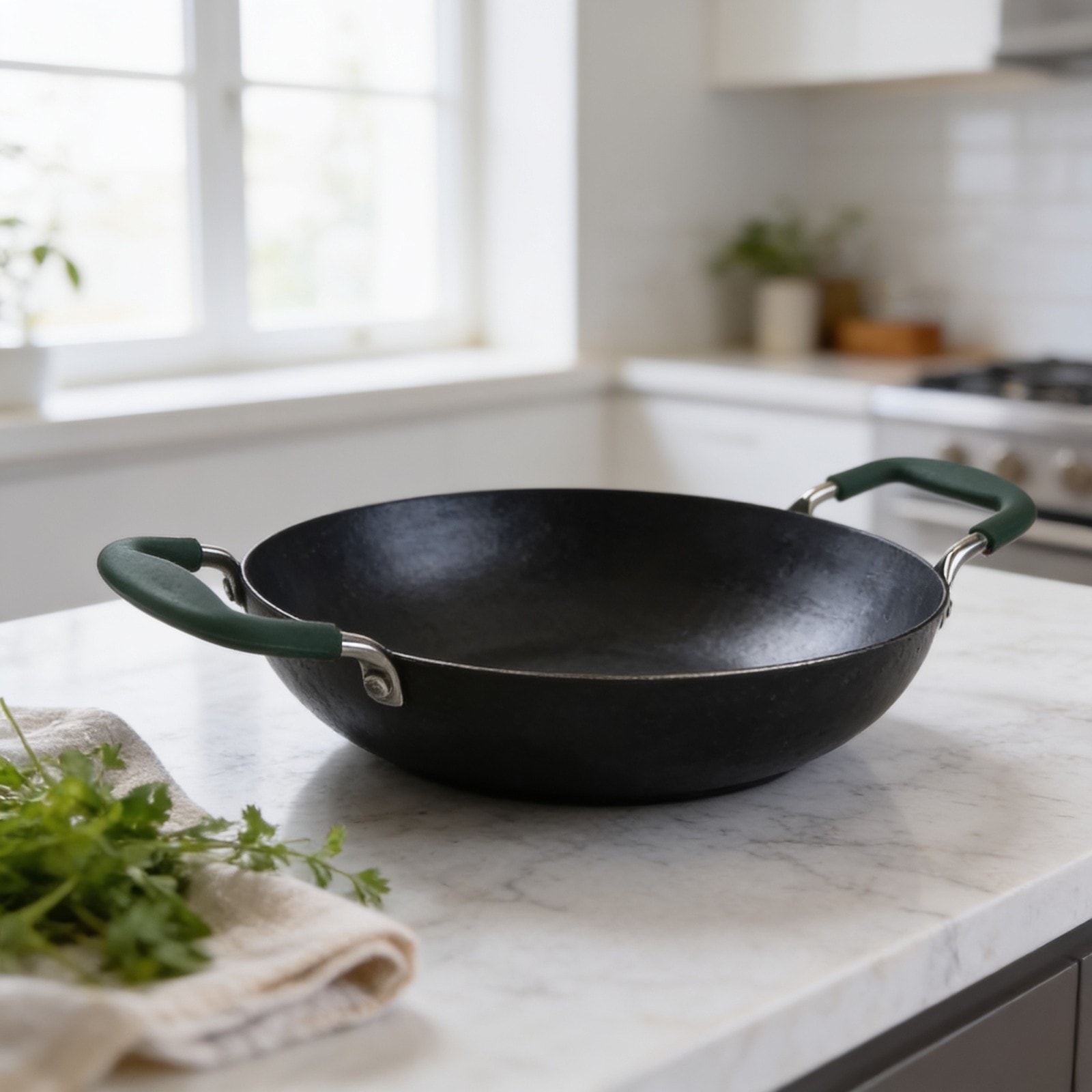 100% Pure Sheet Iron Kadai/ Jalebi/ Paella Pan 24.5CM — corporate gift with your logo | ZYFTT