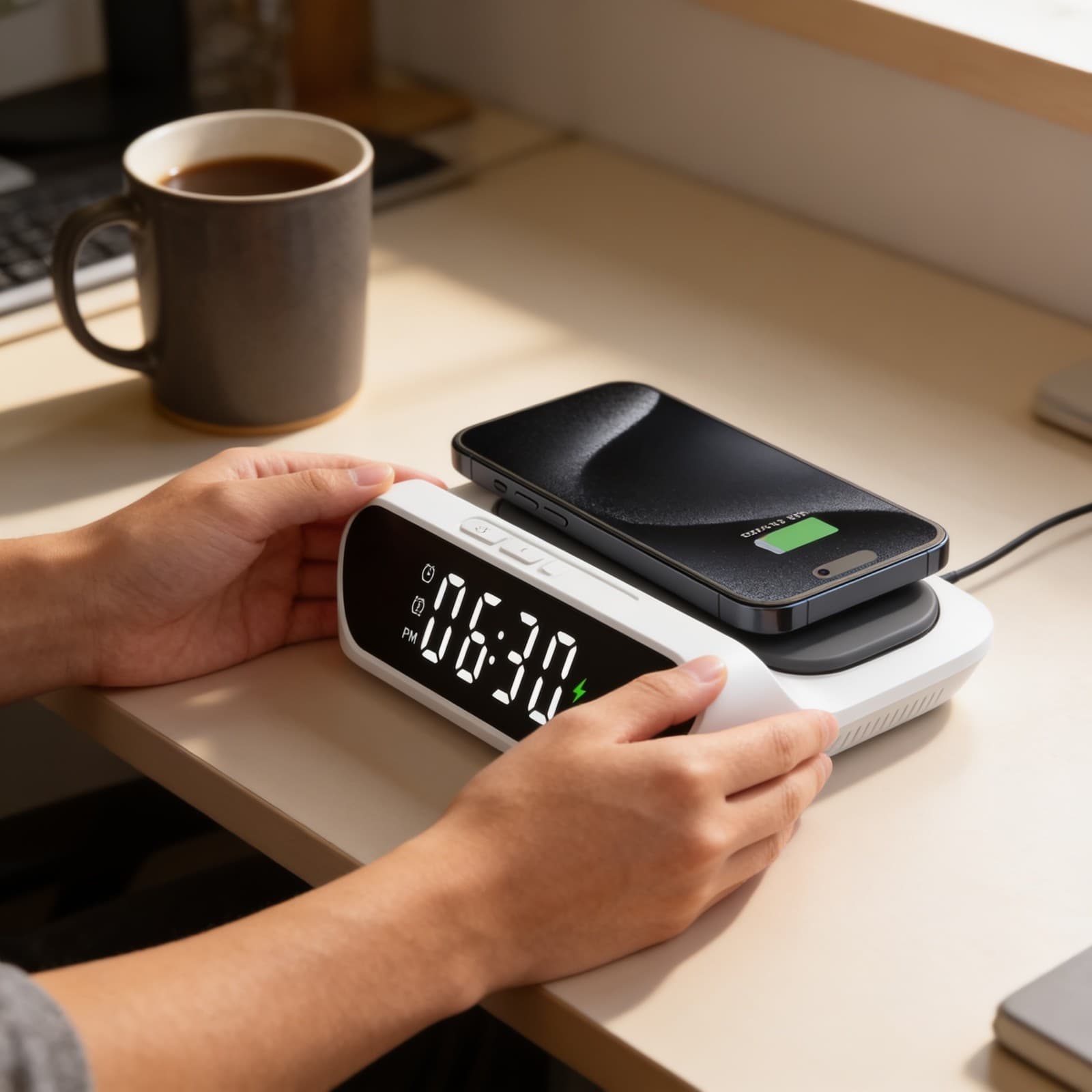 Power Tick Multi-Function Clock With Smart Features alternate