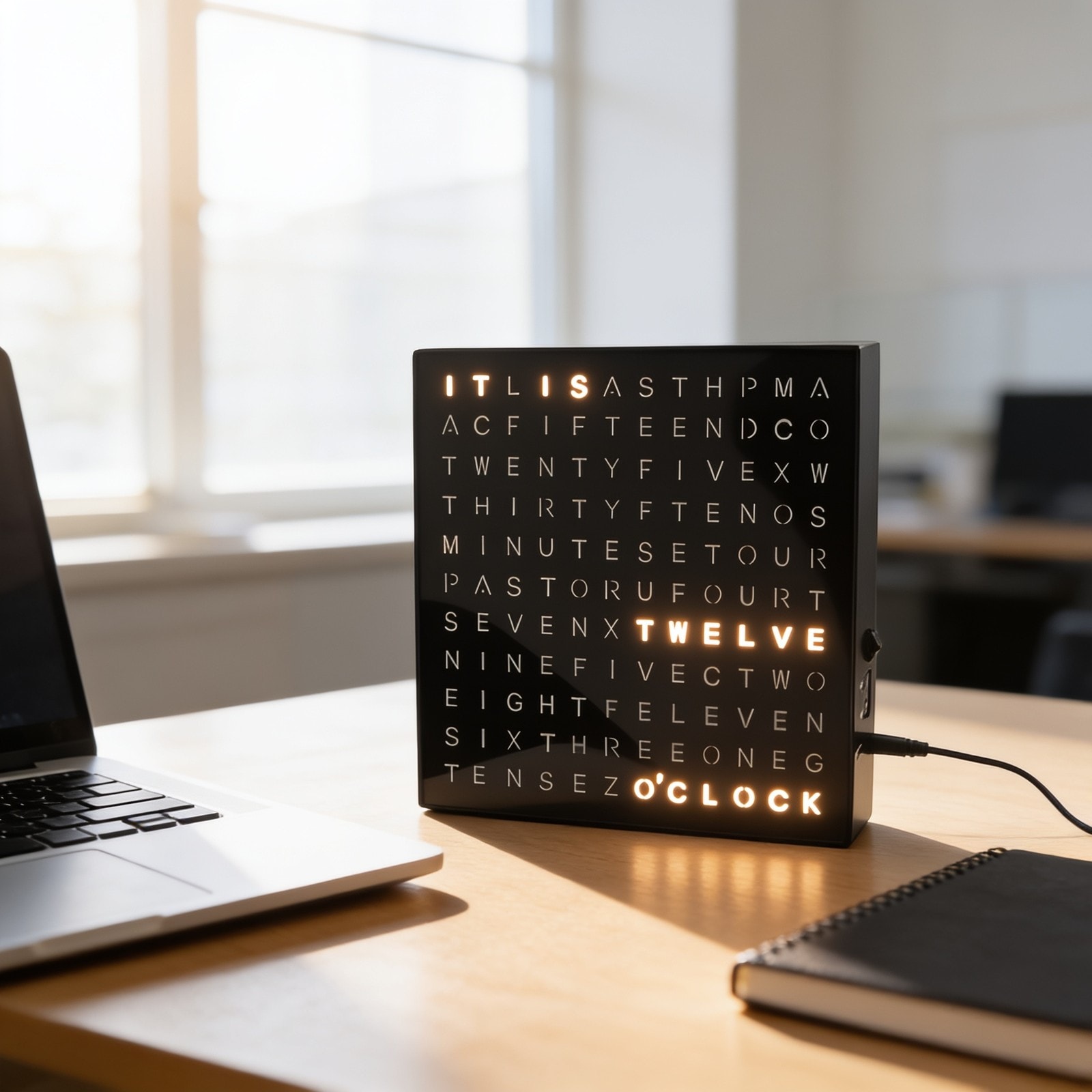 Grid Light Up Word Clock — corporate gift with your logo | ZYFTT