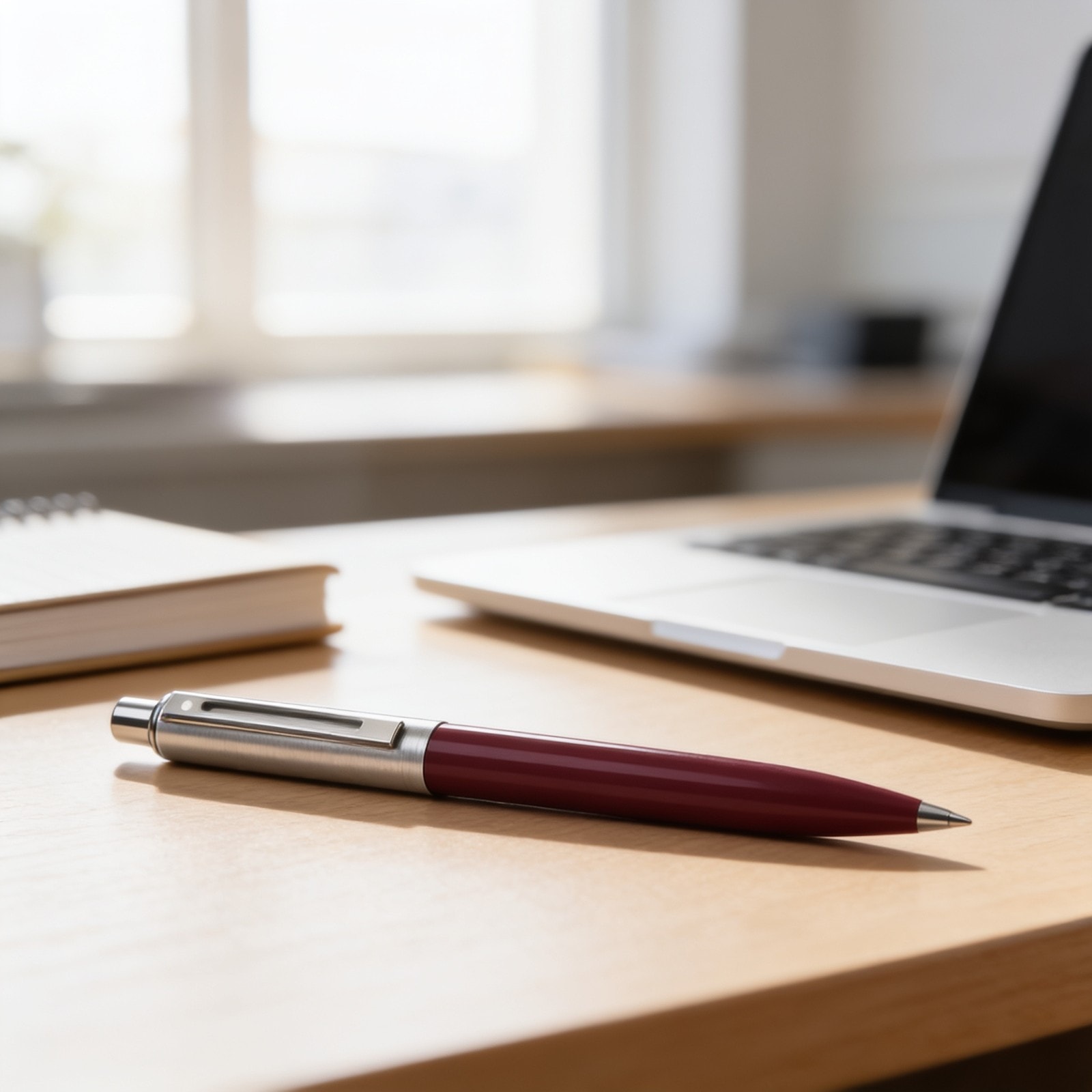 Glossy Burgundy With Brushed Chrome Top And Polished Chrome Trim — corporate gift with your logo | ZYFTT