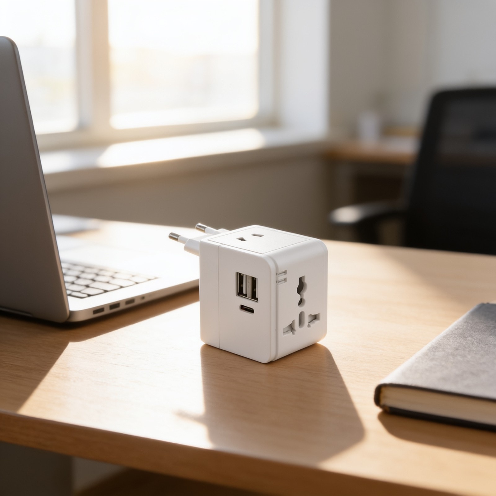 Cube Pro Universal Travel Adapter (USB + C) — corporate gift with your logo | ZYFTT