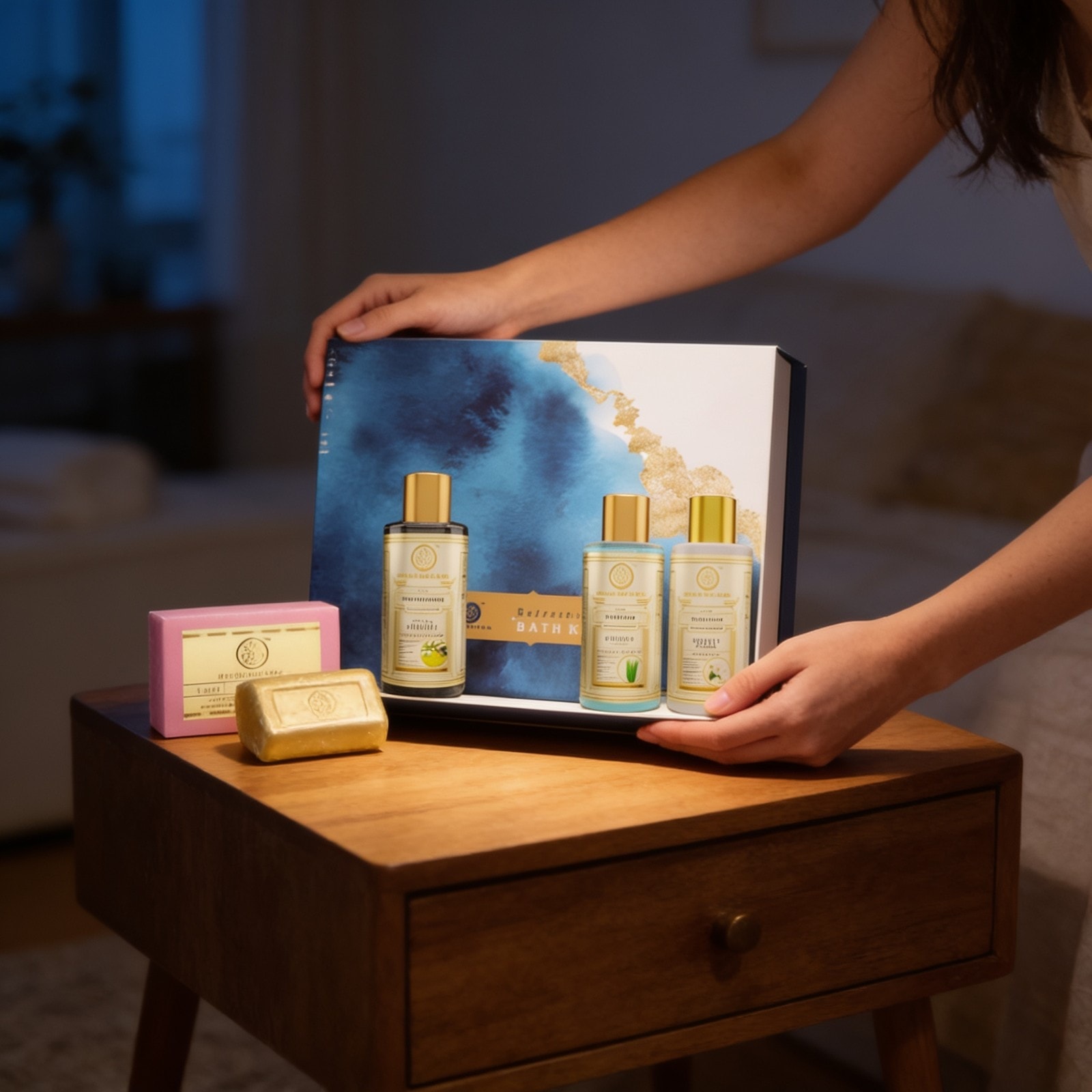 Khadi Natural Refreshing Bath Pack Bath Kit Free Size — corporate gift with your logo | ZYFTT