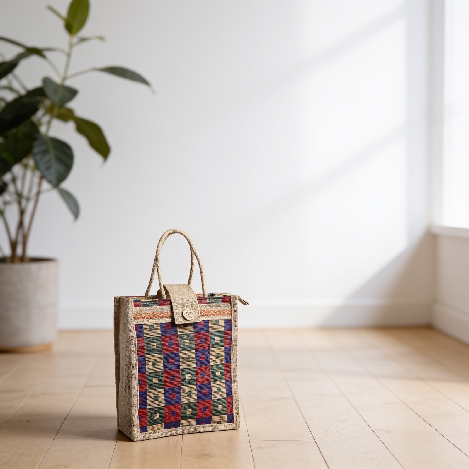 Printed 2.5 Kg Handcrafted Jute Bag — corporate gift with your logo | ZYFTT