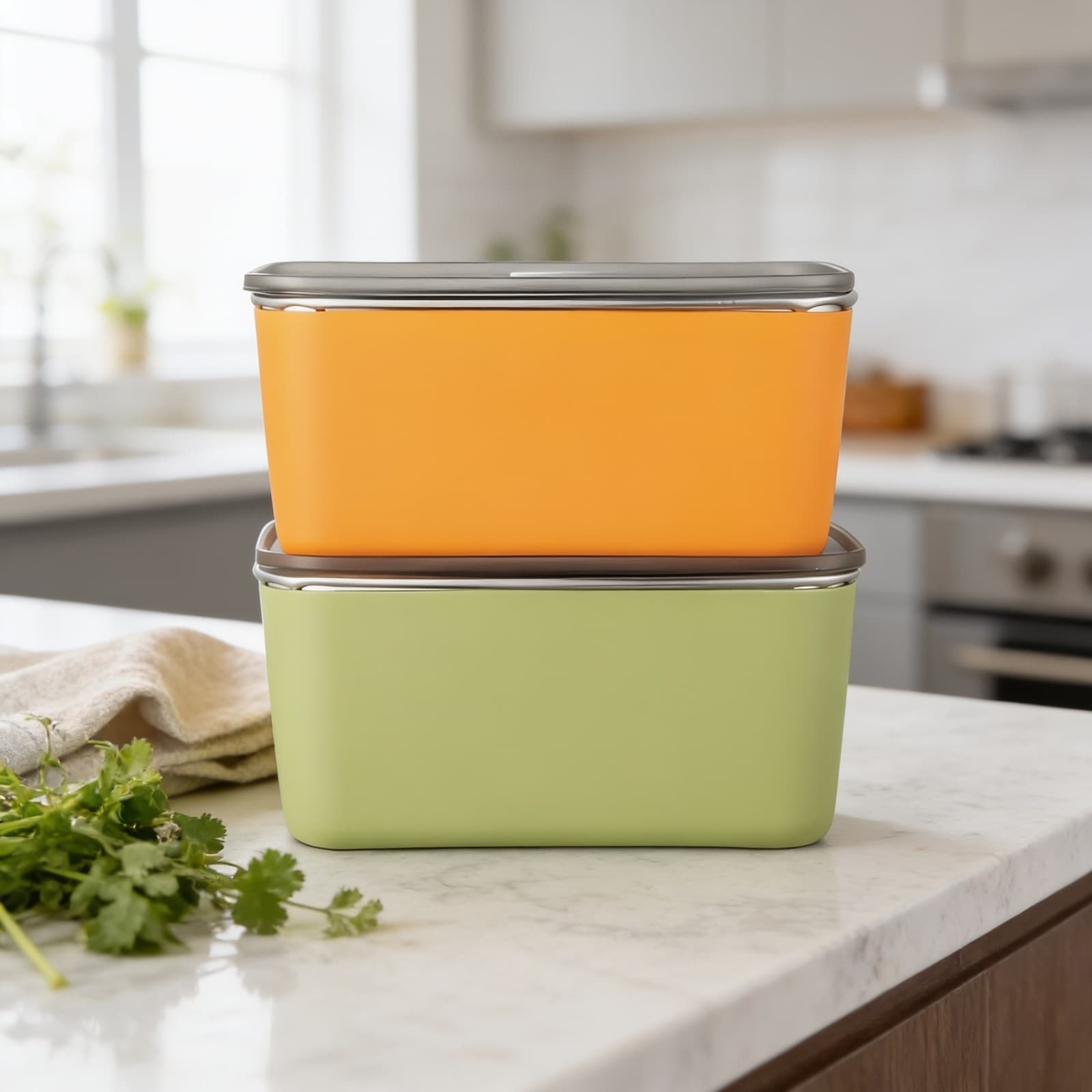 Everfresh Stainless Duo Premium Container Set of 2 500ML Each
