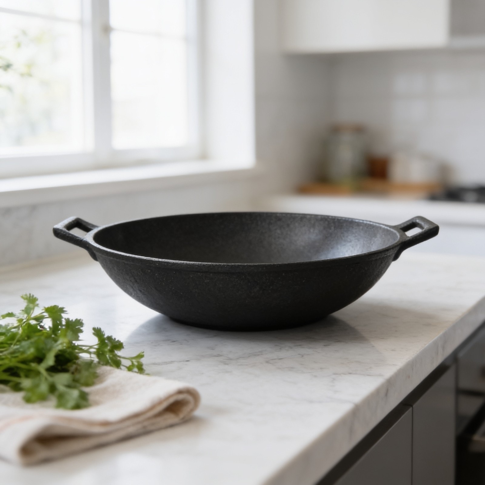 Cast Iron Wok Kadai 31cm — corporate gift with your logo | ZYFTT
